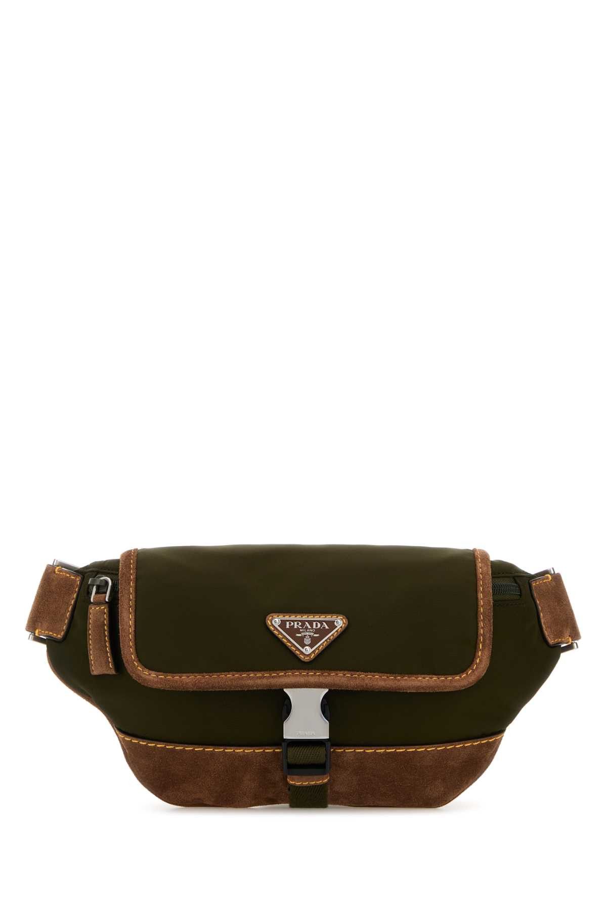 Prada Two-Tone Re-Nylon And Suede Belt Bag Size ONE SIZE - 1 Thumbnail