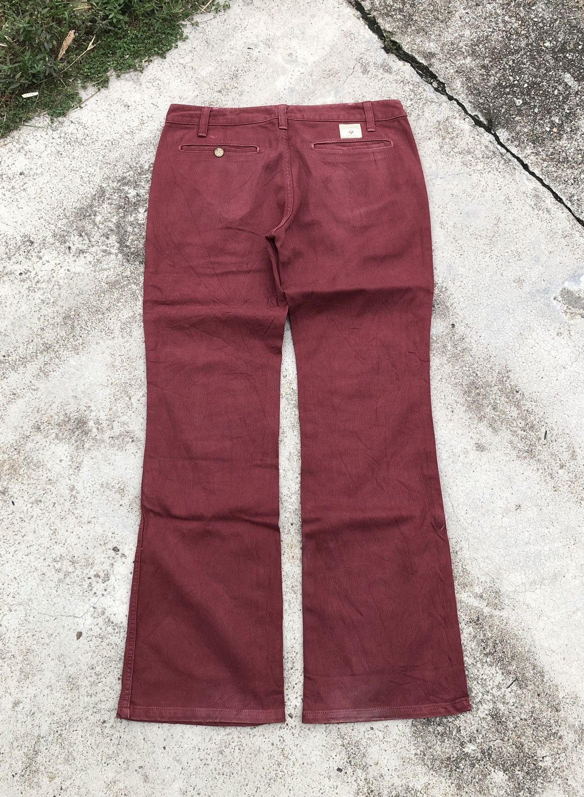 Japanese Brand FLARED⚡️⚡️SOUTH ROAD Japan Maroon Chinos Pants Size US 34 / EU 50 - 8 Thumbnail