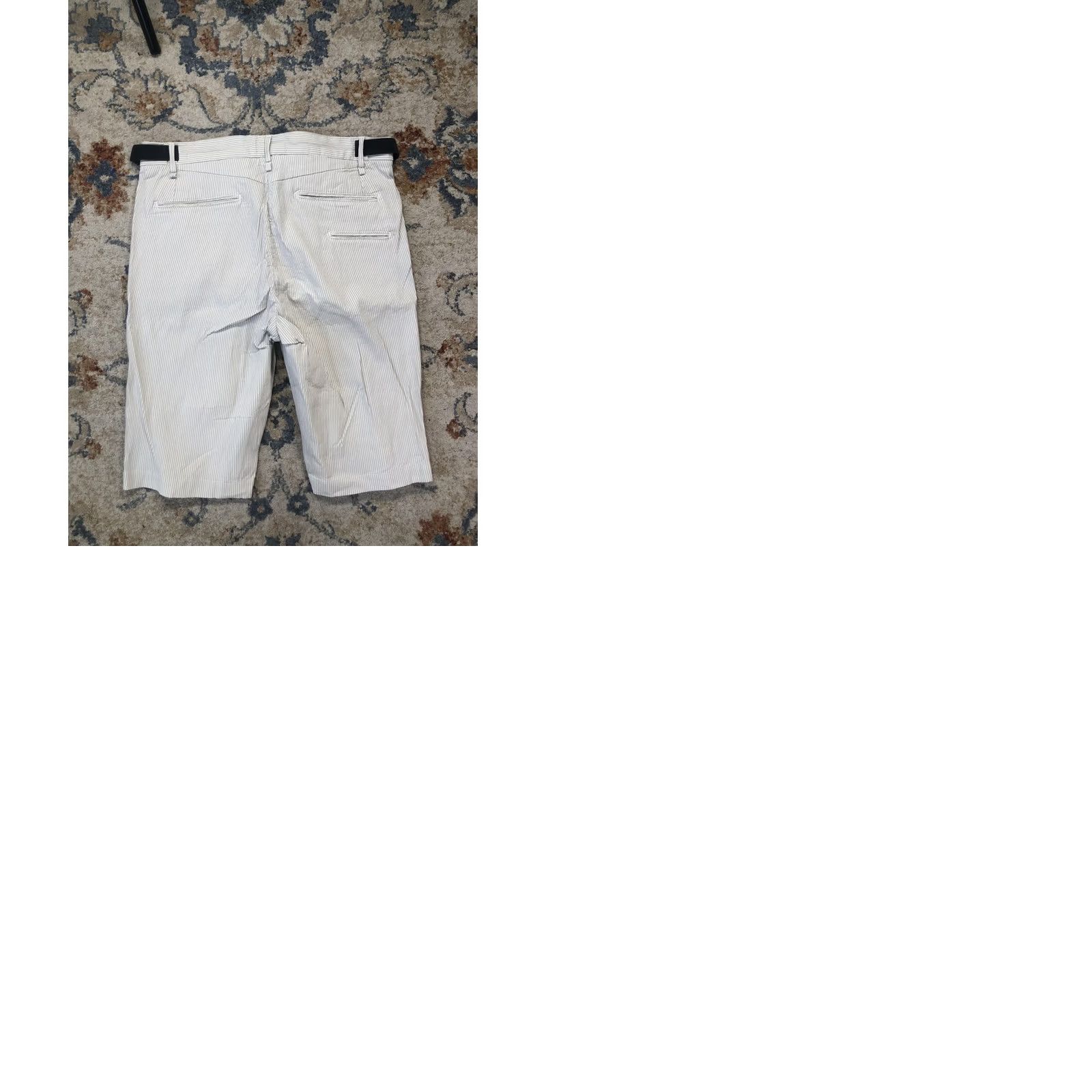 Rag & Bone Rag & Bone Shorts Mens 34 Beige Striped Chino 12 Inseam Cotton USA Casual Summer Size US 34 / EU 50 - 9 Thumbnail