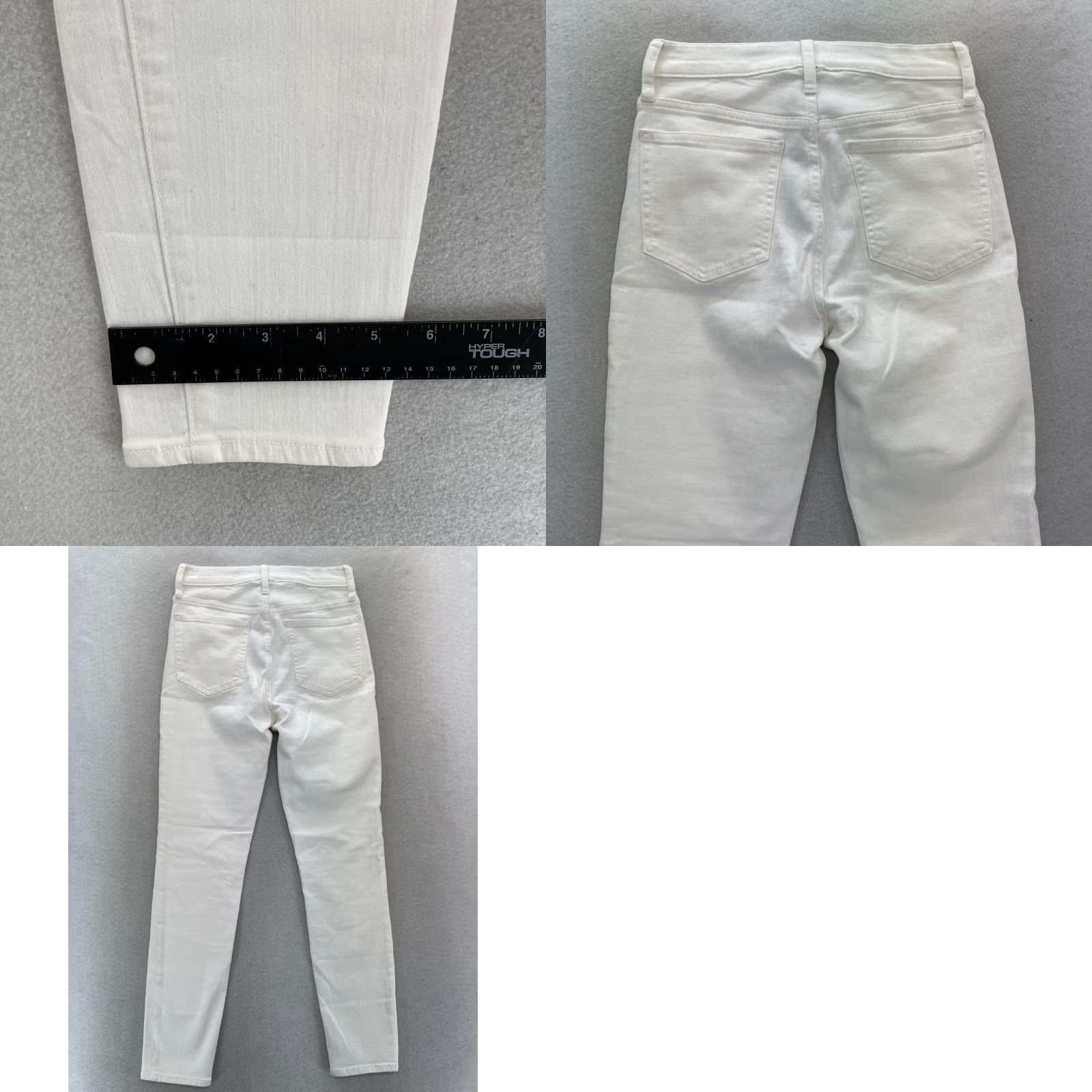 J.Crew J.CREW Jeans 9" Toothpick White Stretch Denim Skinny Ankle Mid Rise Women's 27 Size 27" / US 4 / IT 40 - 9 Thumbnail