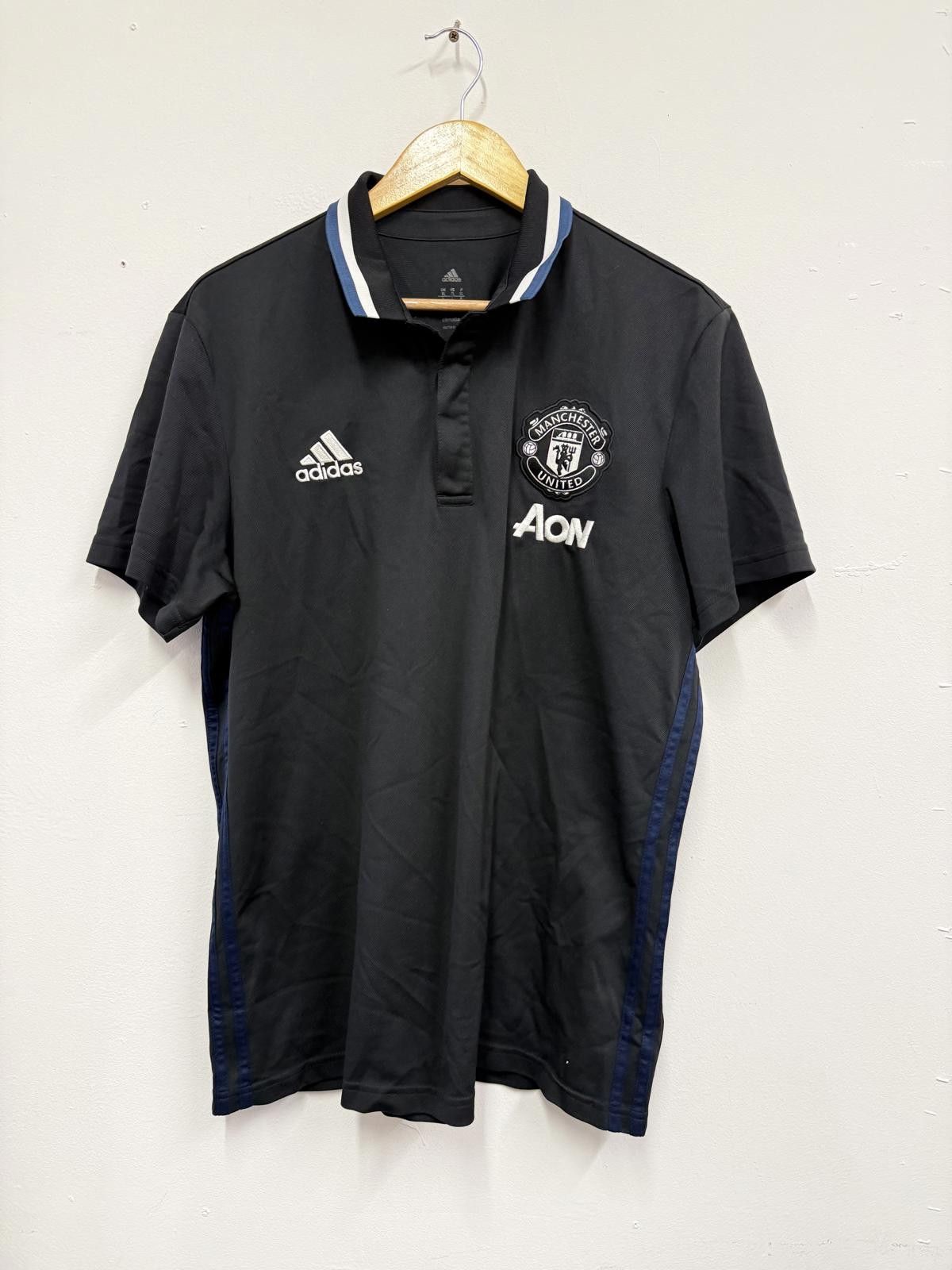 Adidas Manchester United Black Soccer Jersey Polo Shirt Size US XL / EU 56 / 4 - 1 Thumbnail