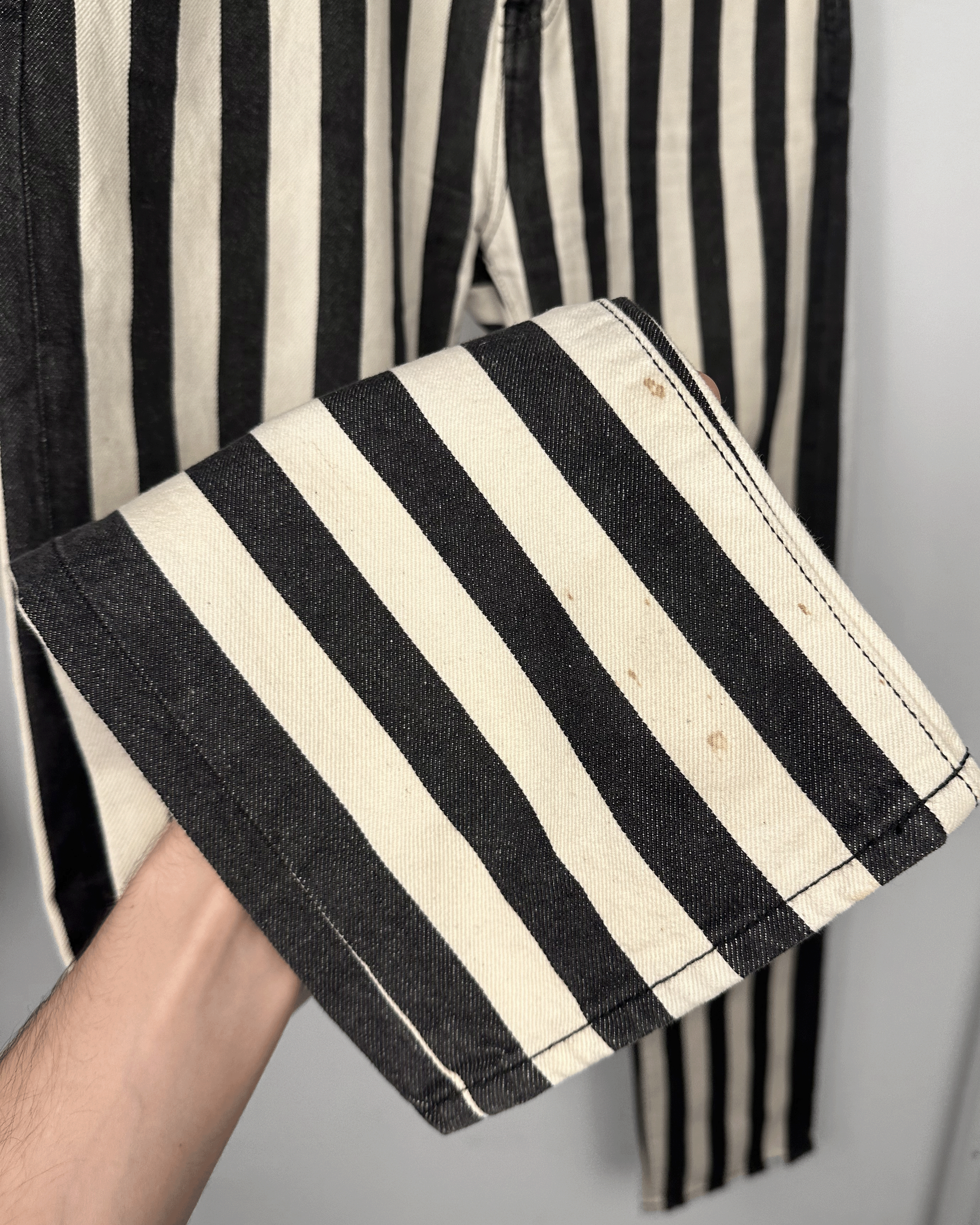 Saint Laurent Paris Saint Laurent Striped Prisoner Skinny Jeans Size US 31 - 6 Thumbnail