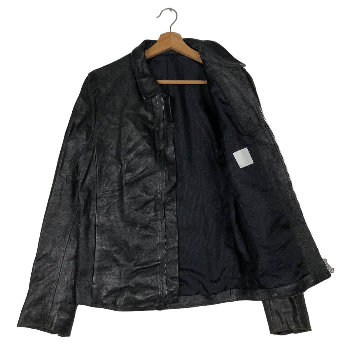 Japanese Brand 🔥Vintage Soft Leather Biker Jacket Kuro Issey Miyake Japan Size US M / EU 48-50 / 2 - 11 Thumbnail