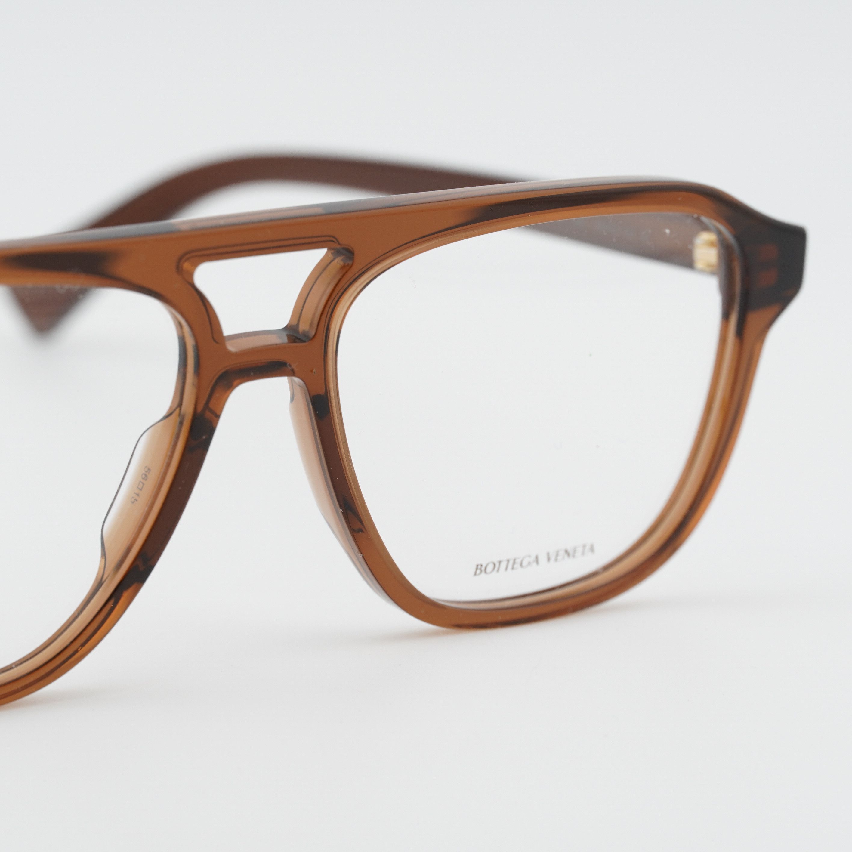 Bottega Veneta Bottega Veneta BV1294O 005 Unisex Eyeglasses Brown 56mm Size ONE SIZE - 10 Thumbnail