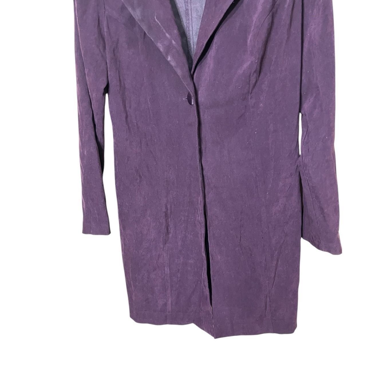 Other Vintage Dawn Joy 90s Purple Long Line Blazer Size 9/10 Size M / US 6-8 / IT 42-44 - 3 Thumbnail
