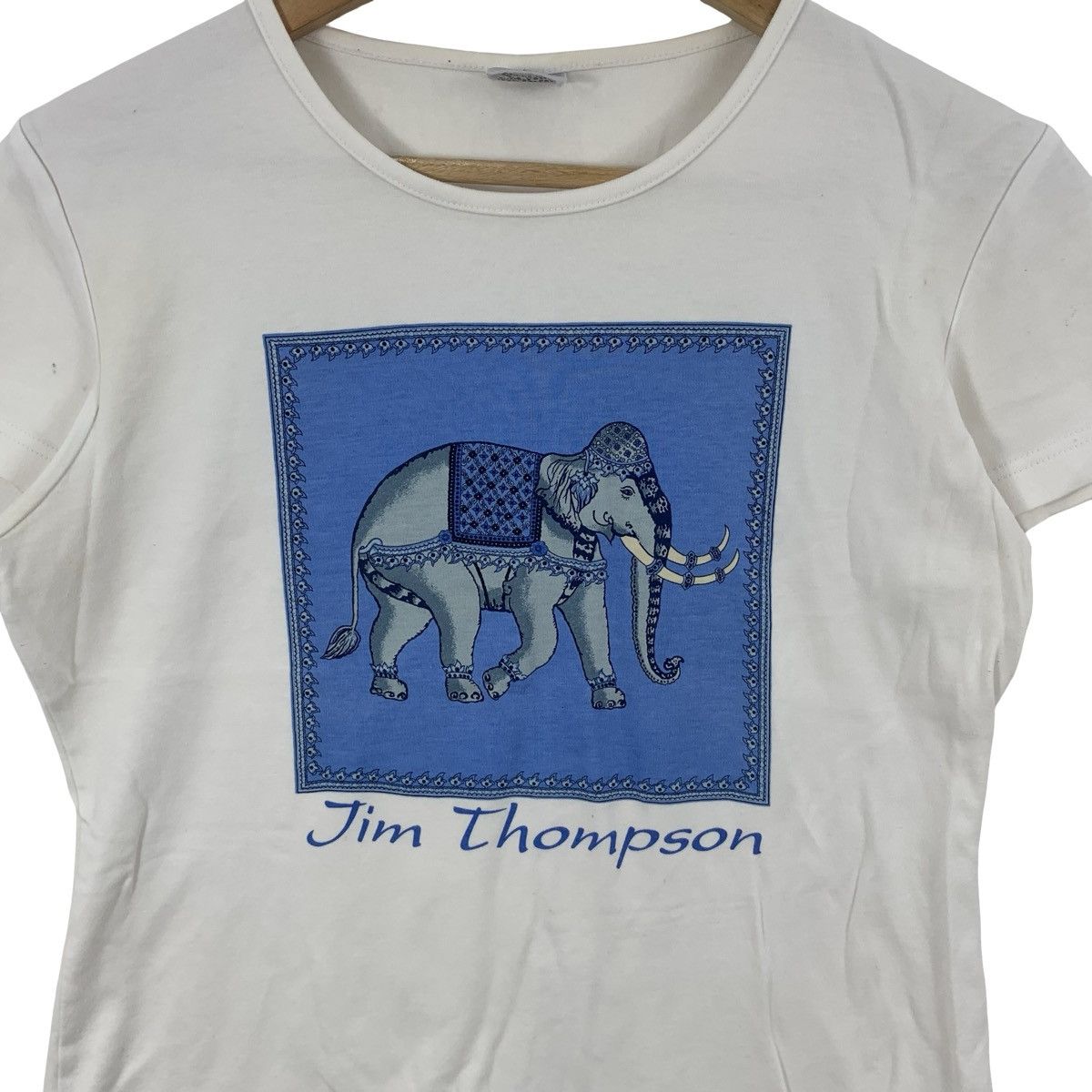 Jim Thompson Vintage JIM THOMPSON Royal Elephant Tee Shirt Top Thai Silk Size US L / EU 52-54 / 3 - 5 Thumbnail