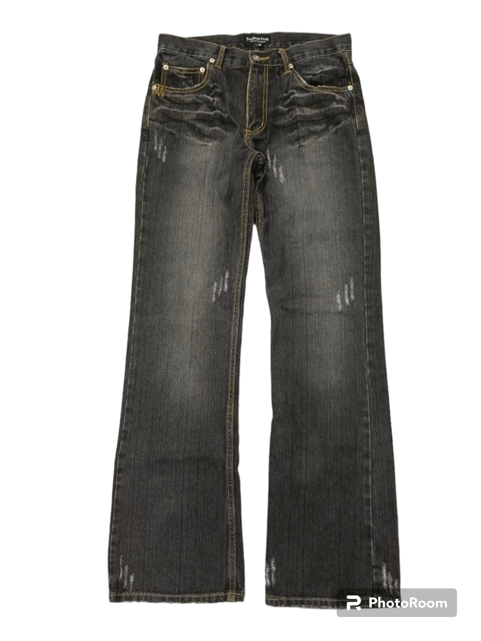 Japanese Brand FLARE SICK FREEBEAT DIAG DENIM PANTS Size US 31 - 1 Thumbnail
