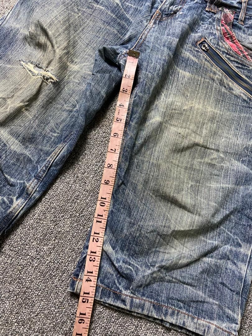 Japanese Brand Doublefocus Genuine Double Waist Three Quarter Jeans (186) Size US 36 / EU 52 - 7 Thumbnail