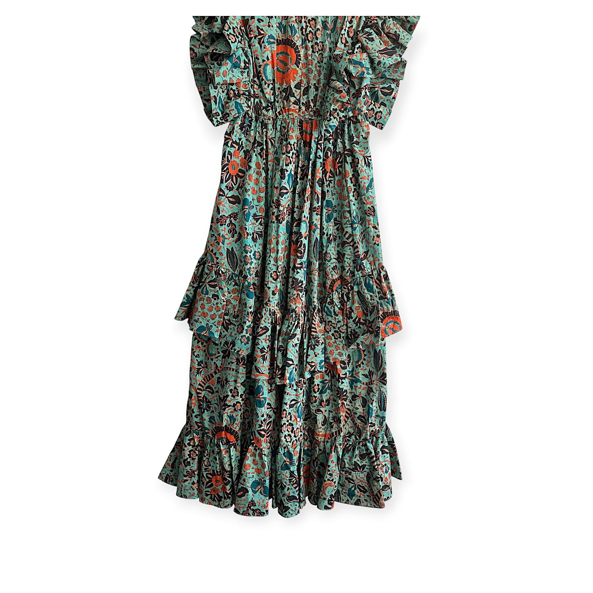 Ulla Johnson Ulla Johnson Delila Dress Jade Floral Print Cotton Midi Size Size S / US 4 / IT 40 - 15 Thumbnail