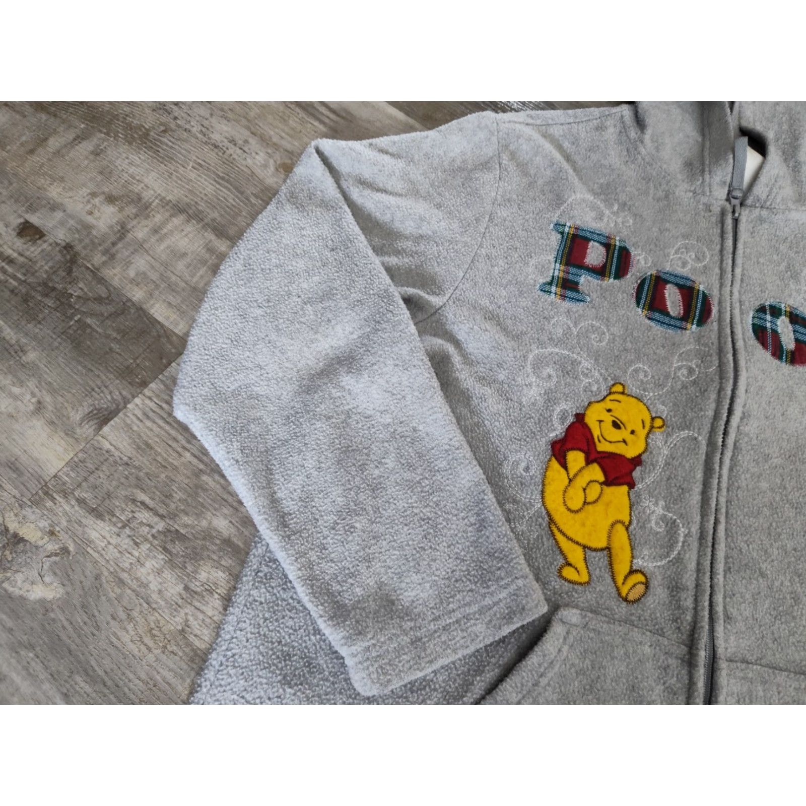 Disney Disney Winnie The Pooh Sweater Womens XL Gray Fleece Full Zip Embroidered Y2K Size XL / US 12-14 / IT 48-50 - 3 Thumbnail