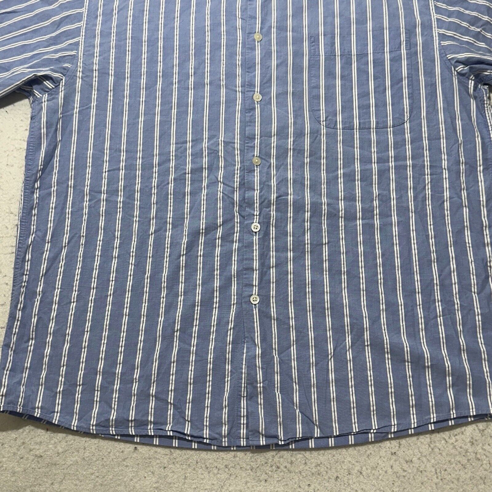 Other Talbots XL Button Down Shirt Light Blue White Striped Cotton Size US XL / EU 56 / 4 - 6 Thumbnail