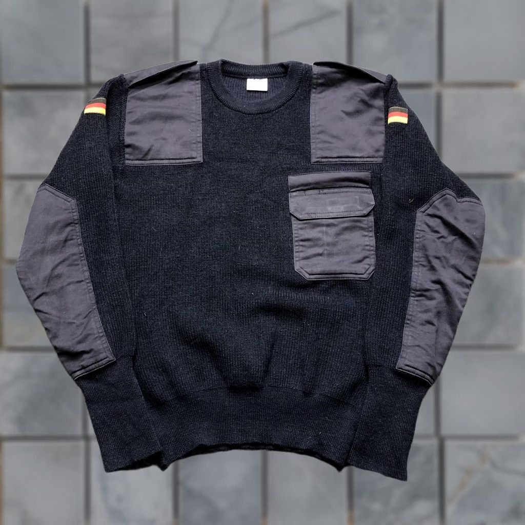 Commando VINTAGE? No. Safeguard Mens EU 46 Blue Wool Commando Pullover Army Military Crew Neck Knit Pockets Heavyweight Workwear 90s? None Size US XXL / EU 58 / 5 - 1 Thumbnail