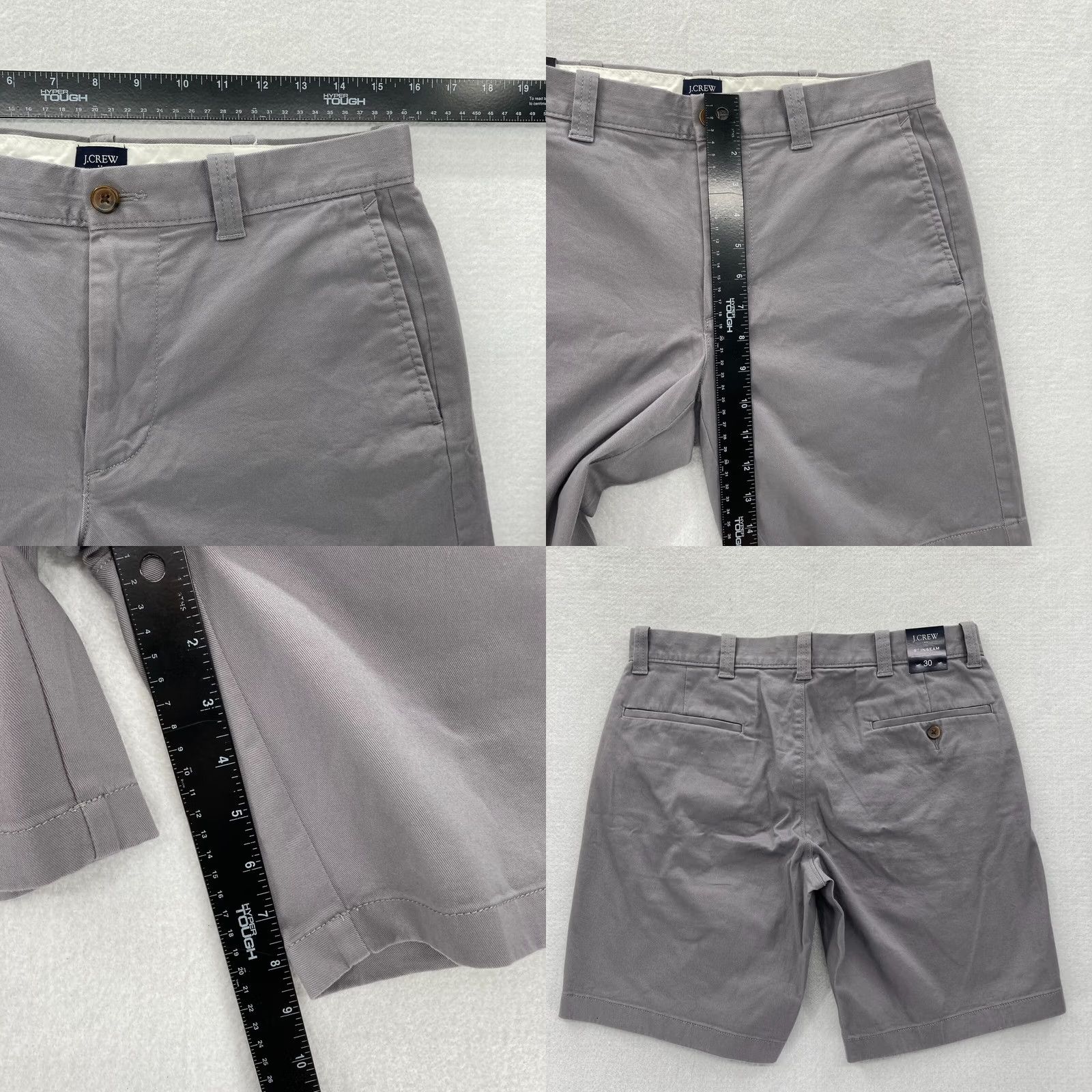 J.Crew J.Crew Shorts Women's 30 Gray Stretch Flat Front Chino 5" Inseam Preppy Size 30" / US 8 / IT 44 - 8 Thumbnail