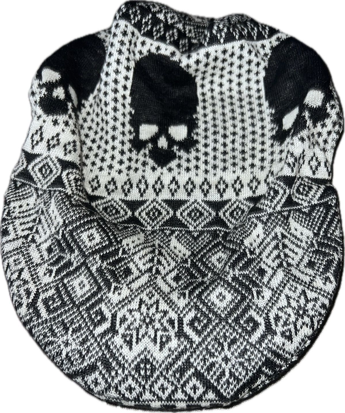 Gemma.H Uomo Gemma h uomo knit baker cap skull pattern made in Italy Size ONE SIZE - 1 Thumbnail