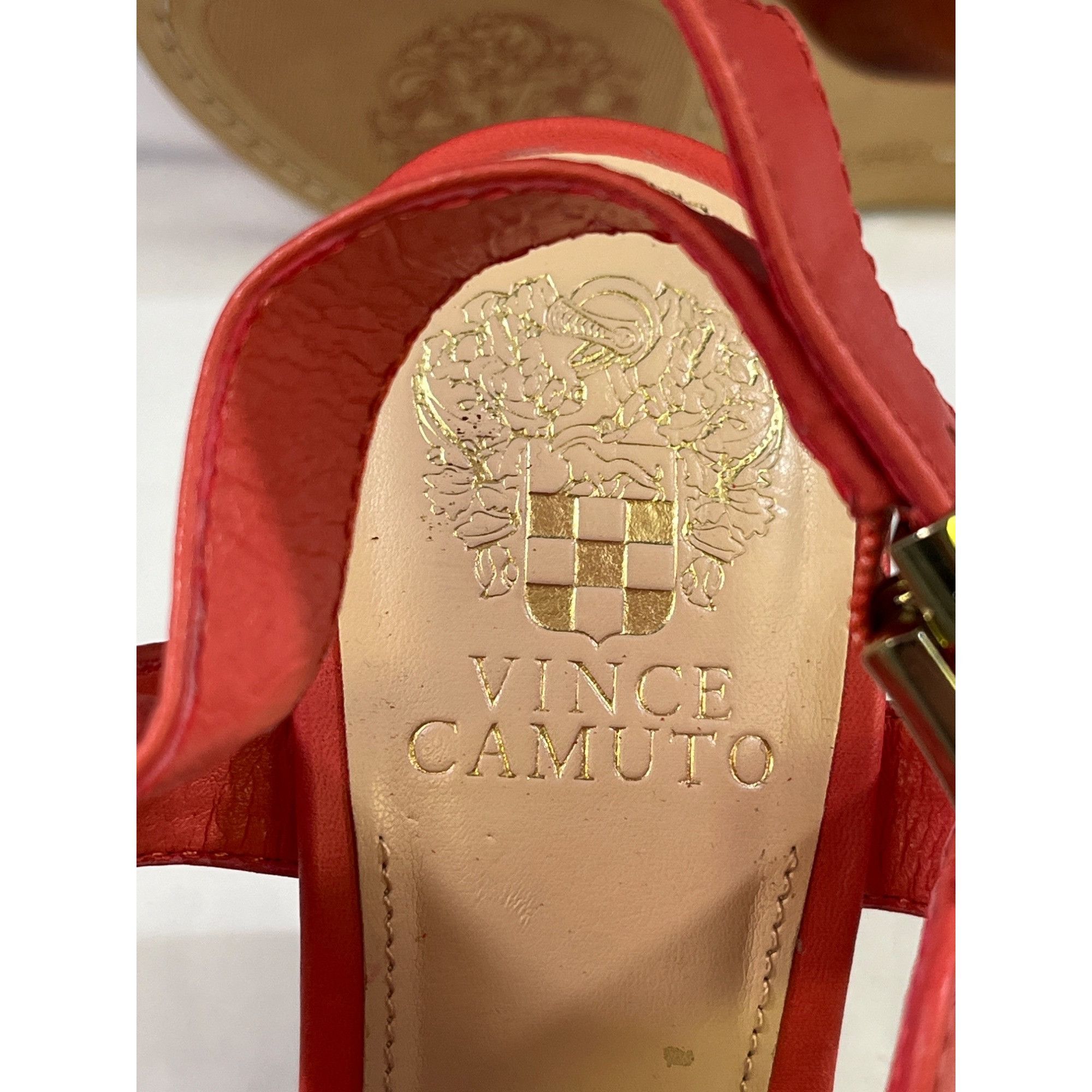 Vince Camuto Vince Camuto Mathis Women's Dark Pink Leather Wedge Heels 8M Size US 8 / IT 38 - 10 Thumbnail