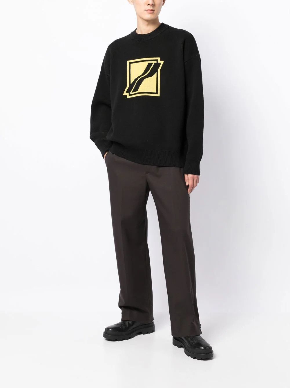 WE11DONE o1mris0824 Knit Pullover in Black Size US M / EU 48-50 / 2 - 5 Thumbnail