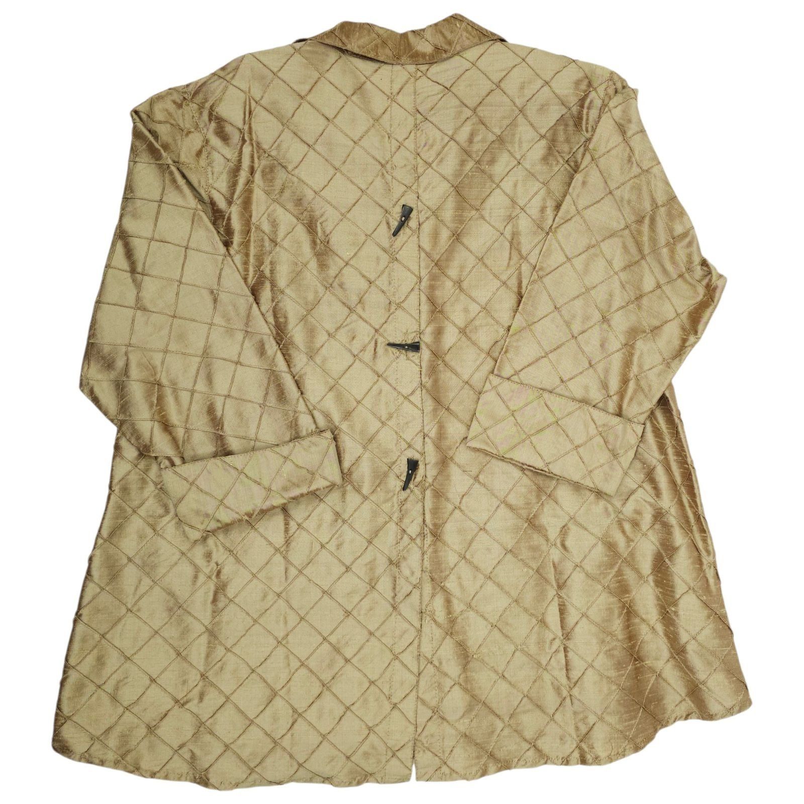 Other Yak Magik Jacket L Gold Metallic Vtg Diamond Pintuck Quilted Size L / US 10 / IT 46 - 10 Thumbnail
