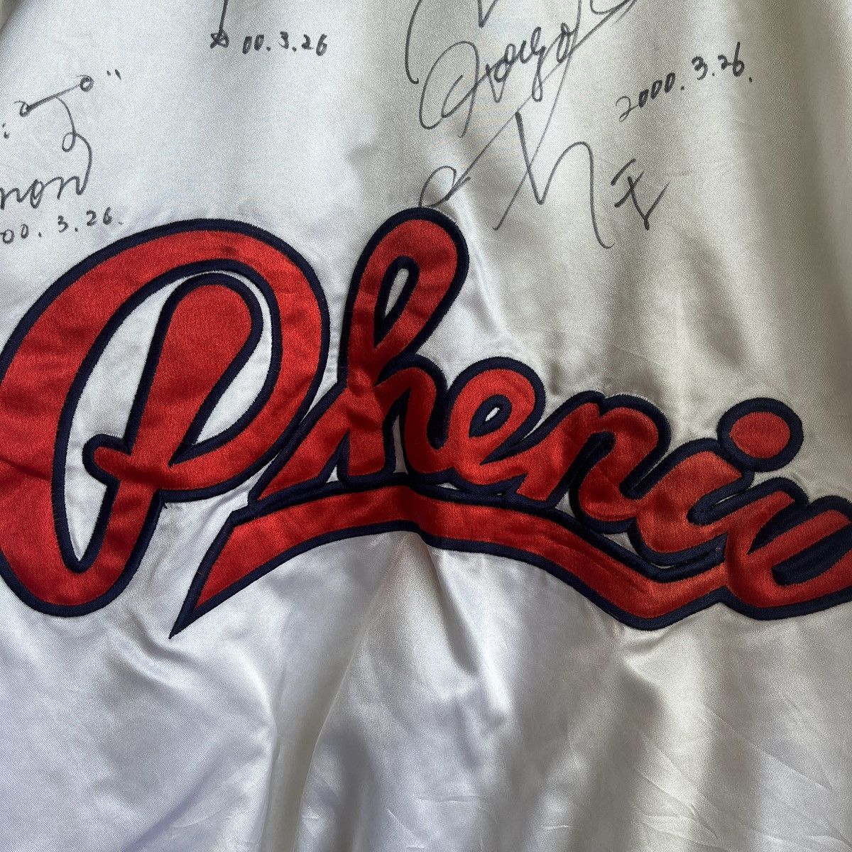 Phenix × Vintage COLLECTOR PHENIX PLAYERS SIGNATURE JAPAN SATIN BOMBER JACKET Size US L / EU 52-54 / 3 - 12 Thumbnail