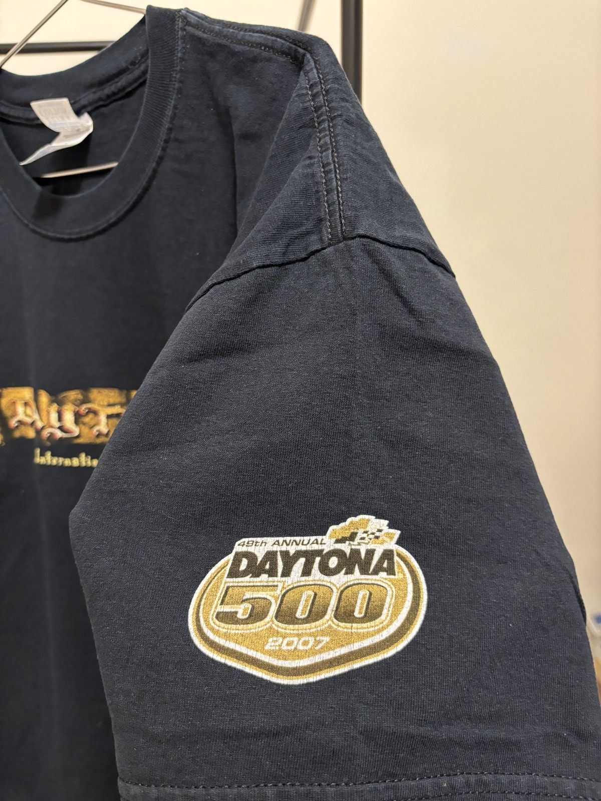 Vintage Daytona 2007 International Speedway Black Vintage T Shirt Size US L / EU 52-54 / 3 - 3 Thumbnail