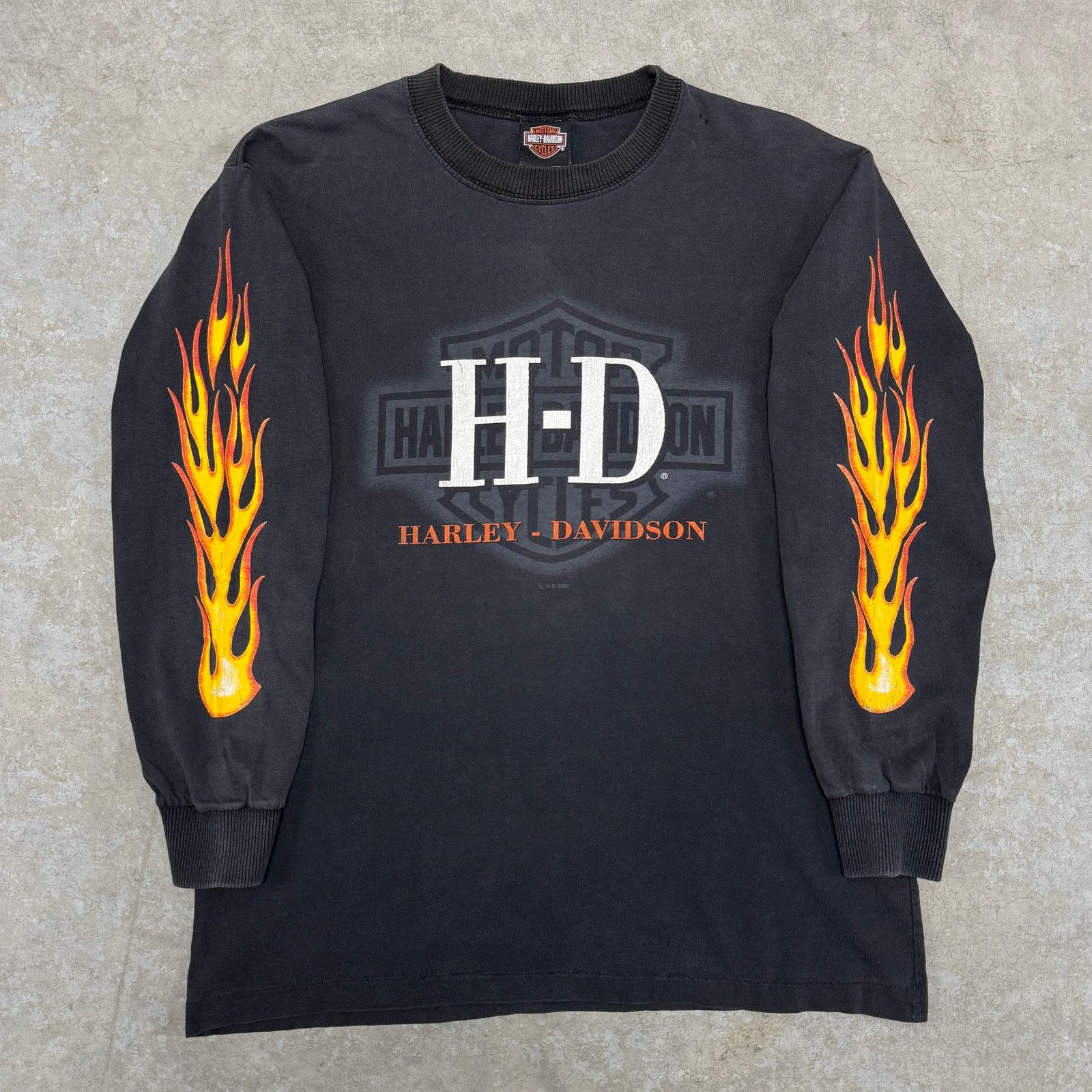 Harley Davidson Vintage Harley Davidson Flame Longsleeve Size US M / EU 48-50 / 2 - 1 Thumbnail