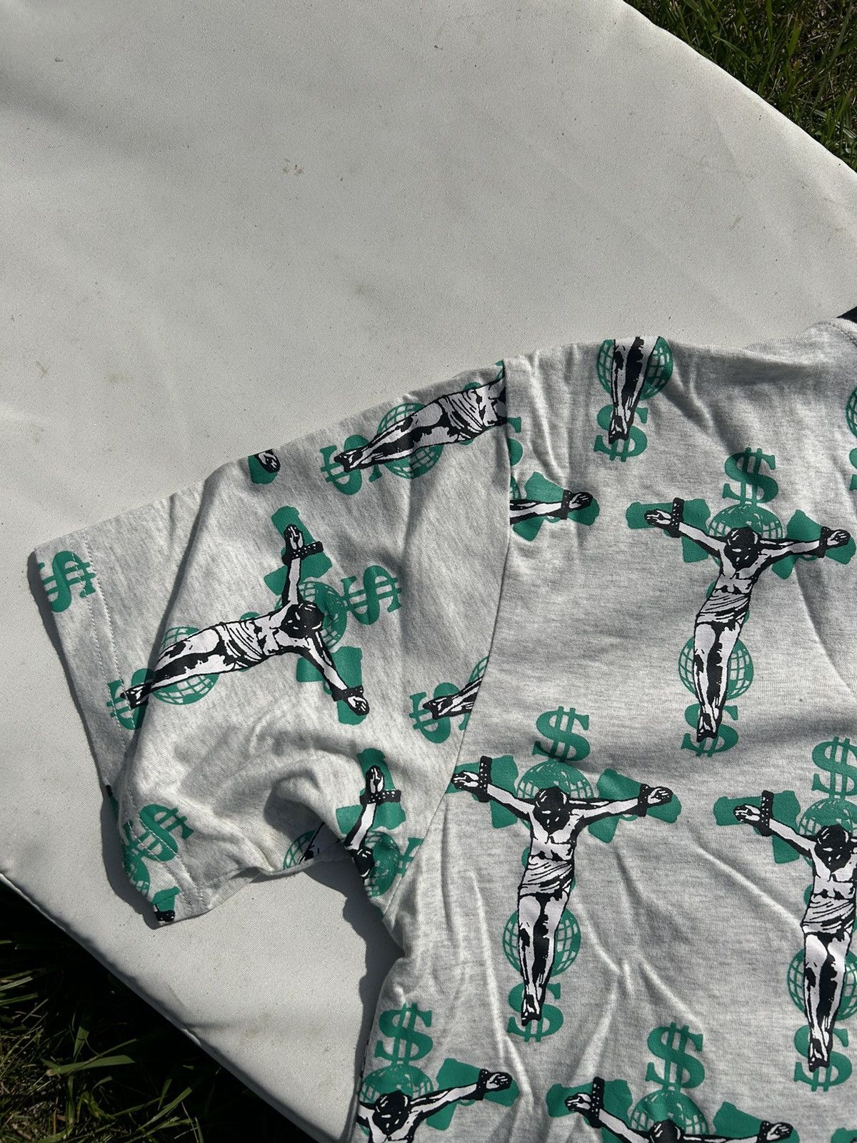 Fuck The Population FTP - Crucifix Ash T Shirt - Medium Size US M / EU 48-50 / 2 - 12 Thumbnail