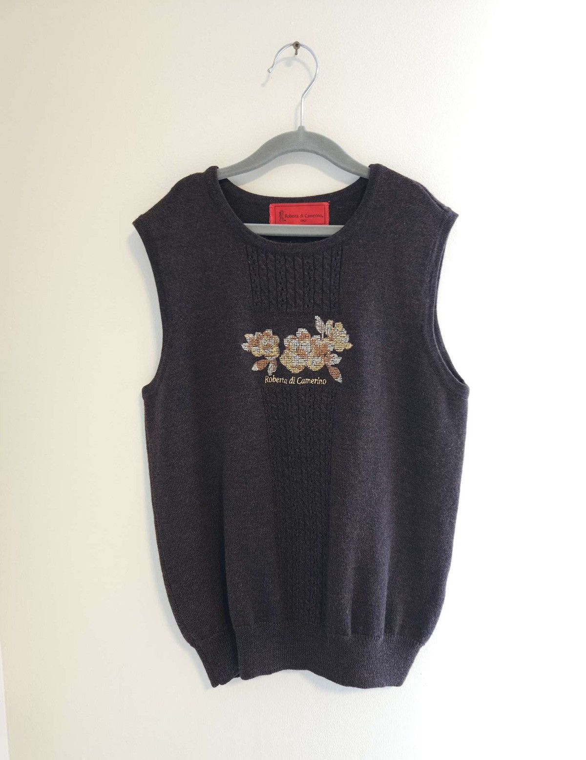 Roberta di Camerino × Vintage Vintage 100%Merino Superwash Wool Embroidery Vest By Roberta Size M / US 6-8 / IT 42-44 - 3 Thumbnail