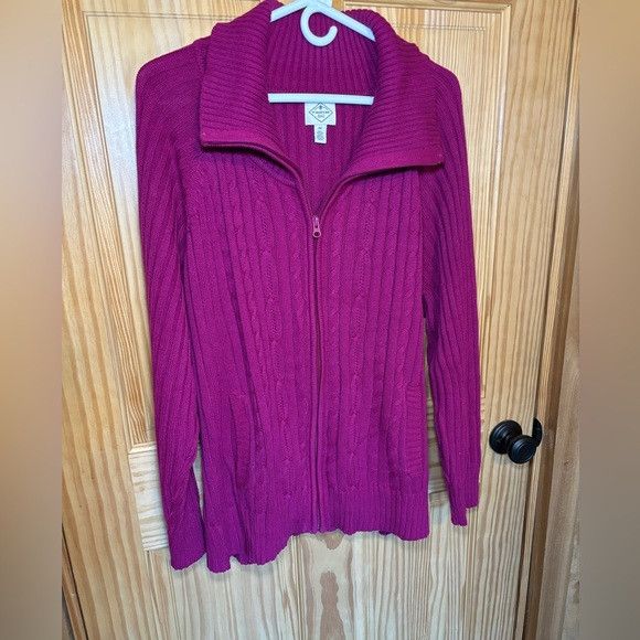 St. Johns Bay St John’s Bay Women Sweater Size 2XL Hot Pink Knit Collared Size XXL / US 16-18 / IT 52-54 - 8 Thumbnail