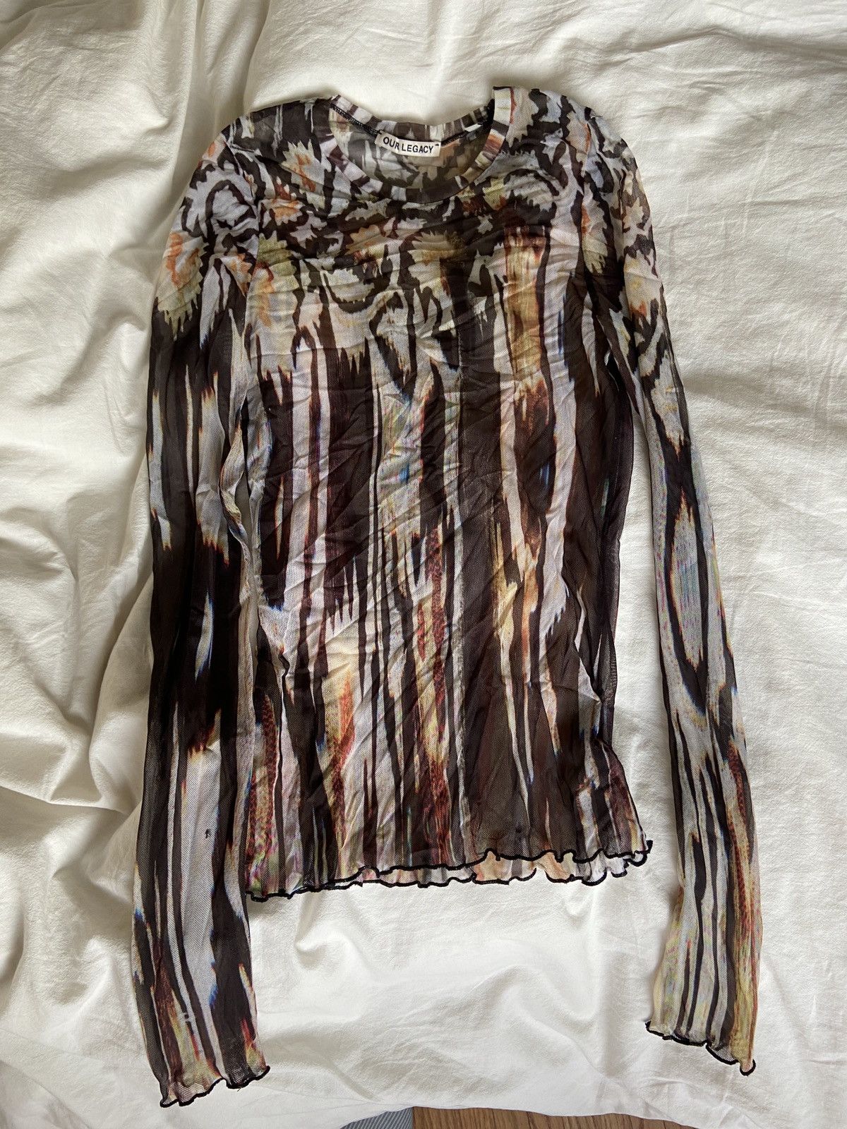 Our Legacy Our legacy FW21 Sheer printed tops Size XXS / US 00 / IT 34 - 1 Thumbnail