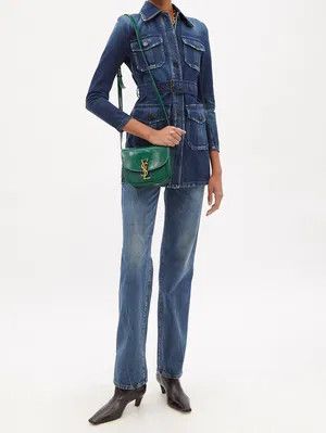 Saint Laurent Paris o1b1hav110924 Size: OS / Kaia Small Cross Body Bag in Green Size ONE SIZE - 6 Thumbnail