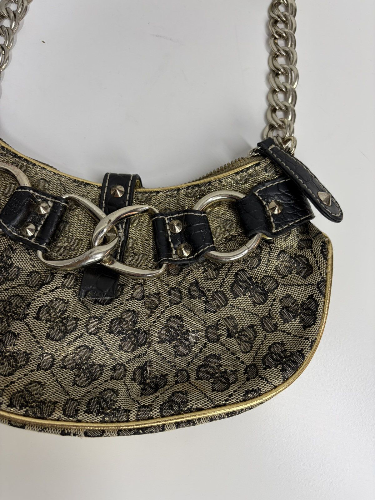 Guess Archive Guess Gold Metal y2k Baguette Shoulder Mini Bag Size ONE SIZE - 4 Thumbnail