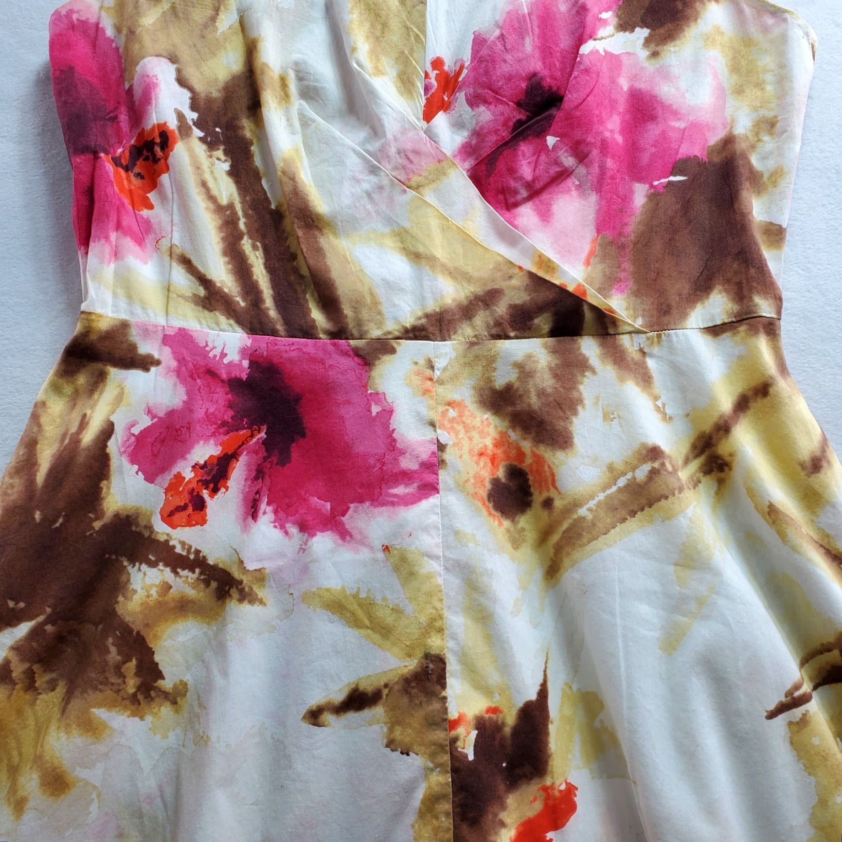 Talbots Talbots Dress Women 8 Petite Floral Stretch Knee Length Sleeveless Round Neck Zipper Casual Multicolor Size M / US 6-8 / IT 42-44 - 4 Thumbnail