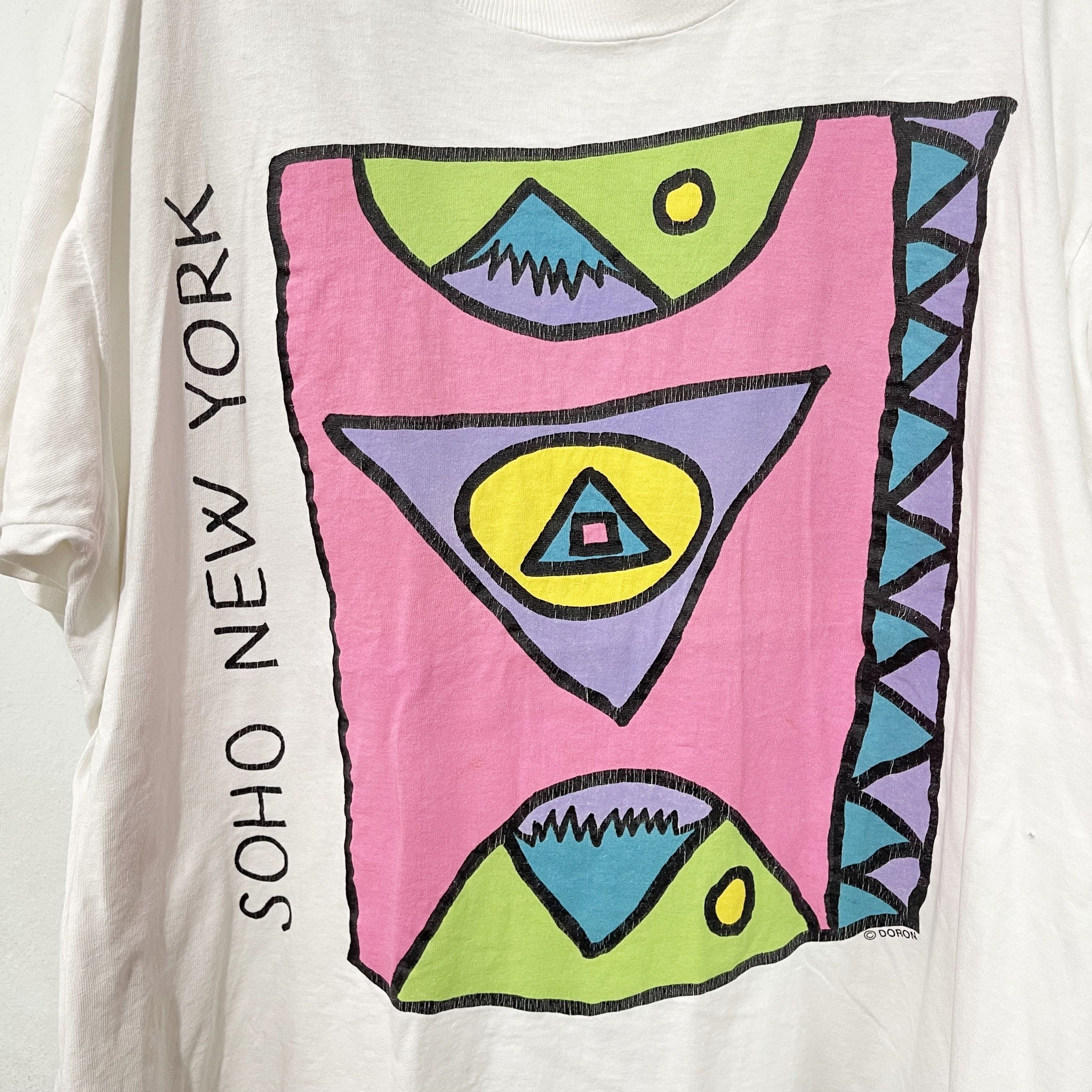 Vintage Vintage 90s Soho New York T-Shirt Size US XL / EU 56 / 4 - 2 Thumbnail