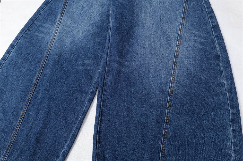 Japanese Brand × Jean American street loose ripple wide-leg washed scimitar jeans Size US 32 / EU 48 - 5 Thumbnail
