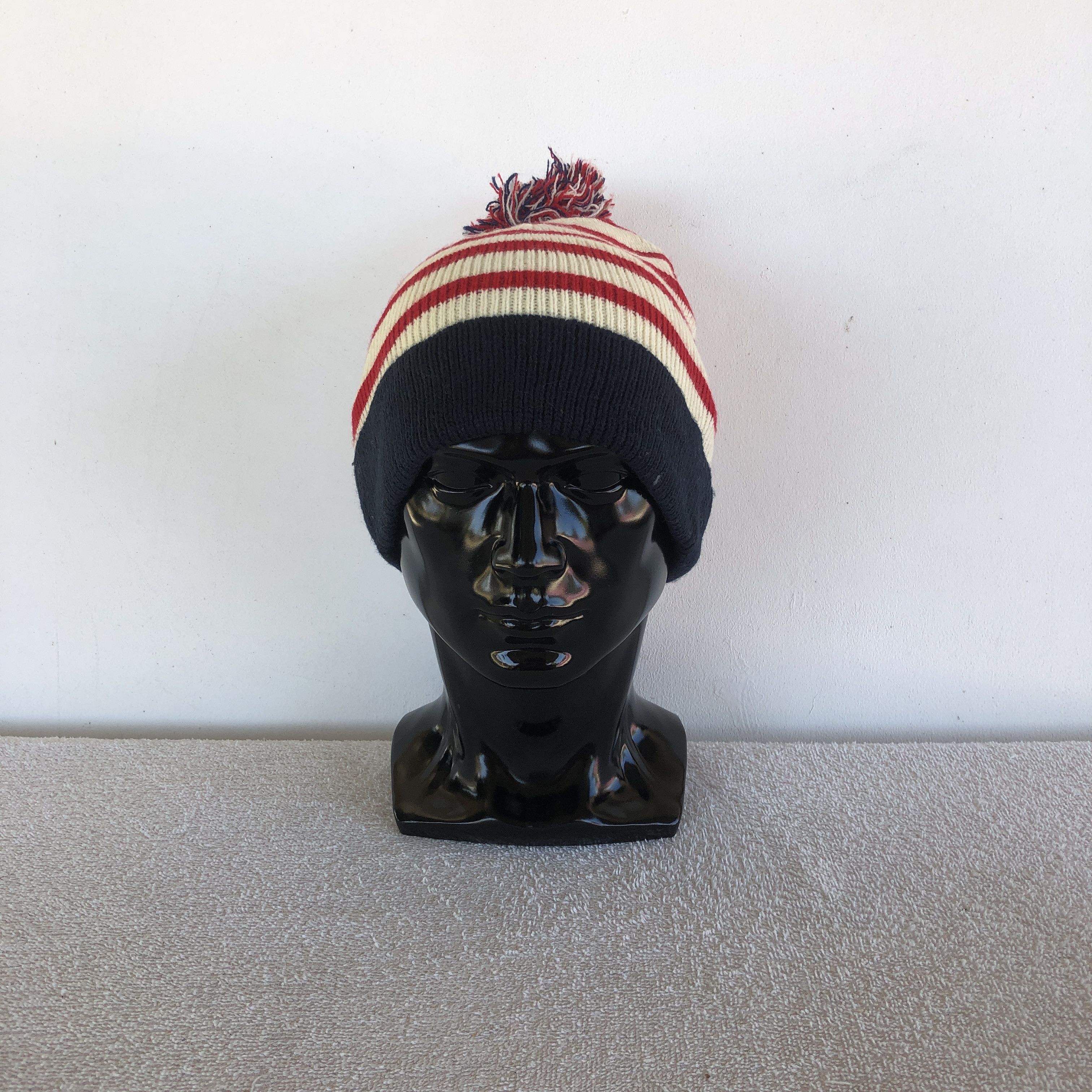 Japanese Brand Vintage Japanese Striped Beanie Snow Caps Hats Size ONE SIZE - 2 Thumbnail