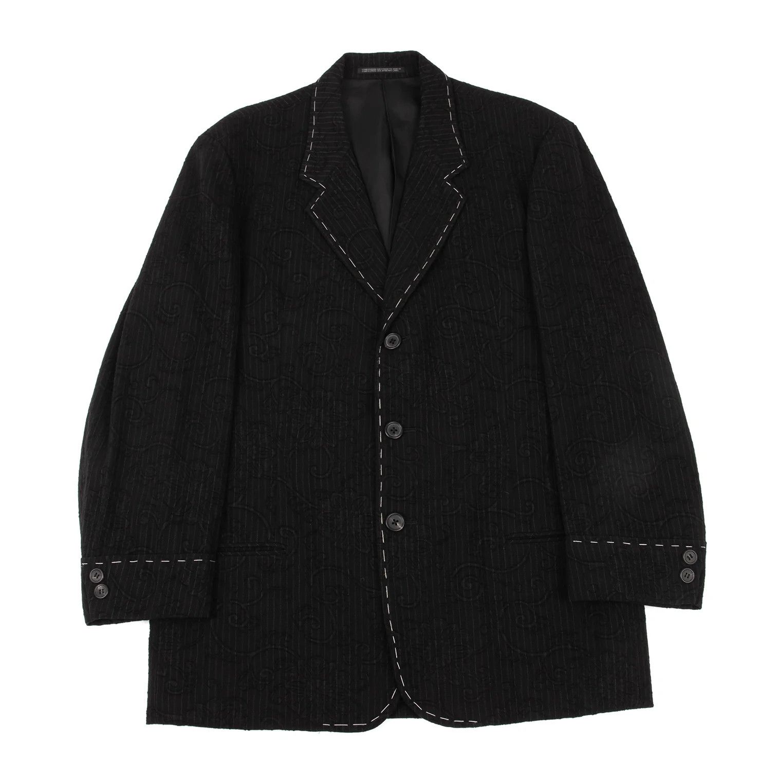 Yohji Yamamoto Yohji Yamamoto Wool Pinstripe Jacket Size US M / EU 48-50 / 2 - 1 Thumbnail