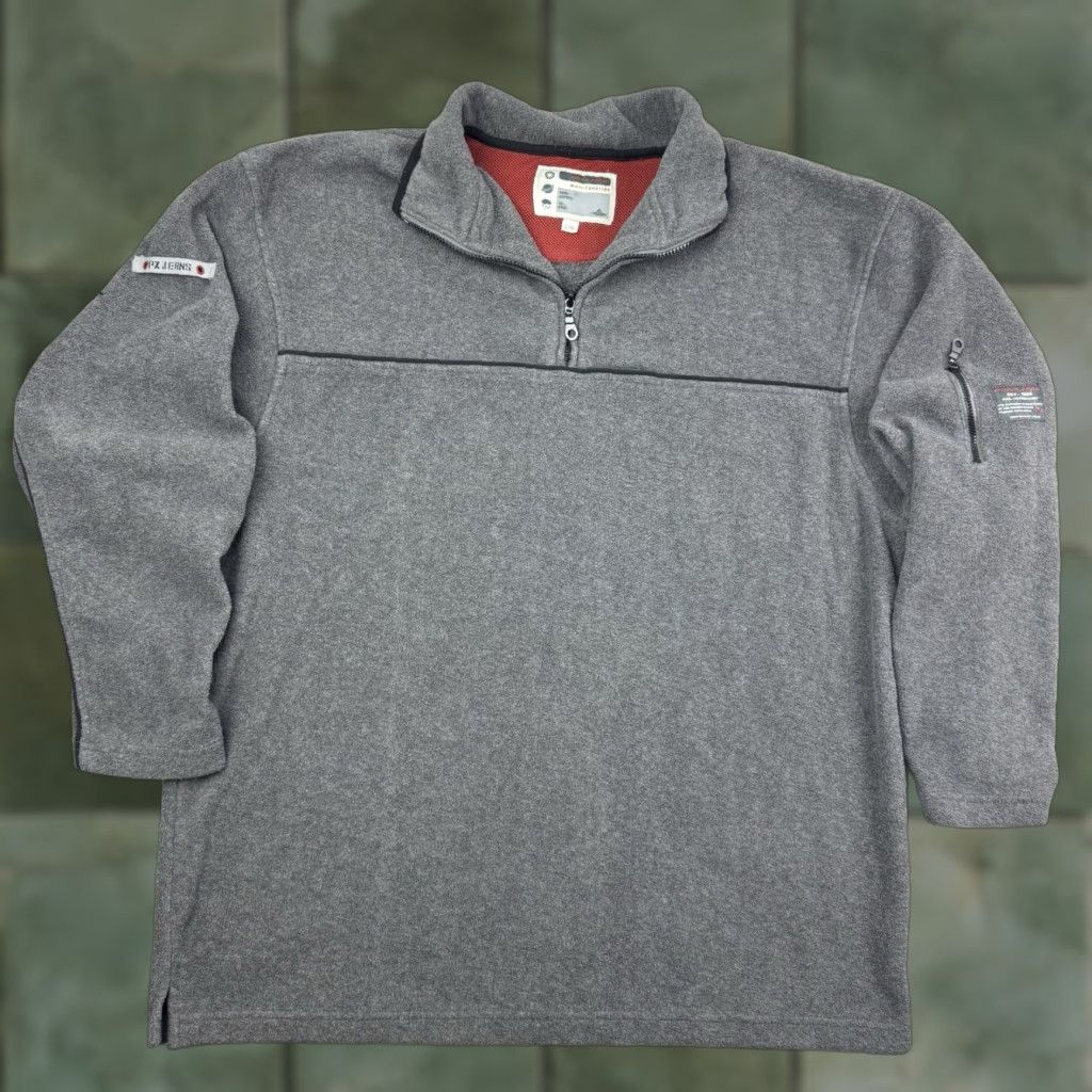 Point Zero VINTAGE Point Zero Fleece Jacket Quarter Zip Adult Large Gray Pockets 90s Y2K Punk Mens Size US L / EU 52-54 / 3 - 1 Thumbnail