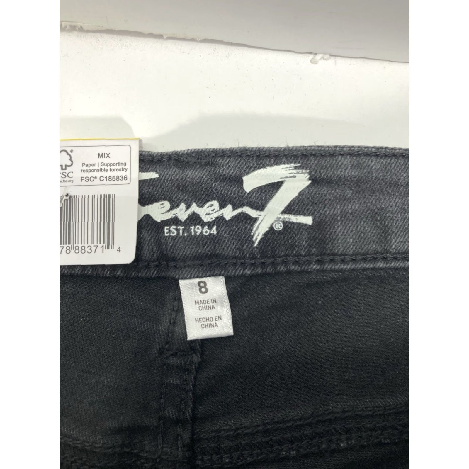 Vintage Seven7 Jeans Women Skinny 8 29X30 Black Denim High Rise Stretch NWT Size 30" / US 8 / IT 44 - 6 Thumbnail