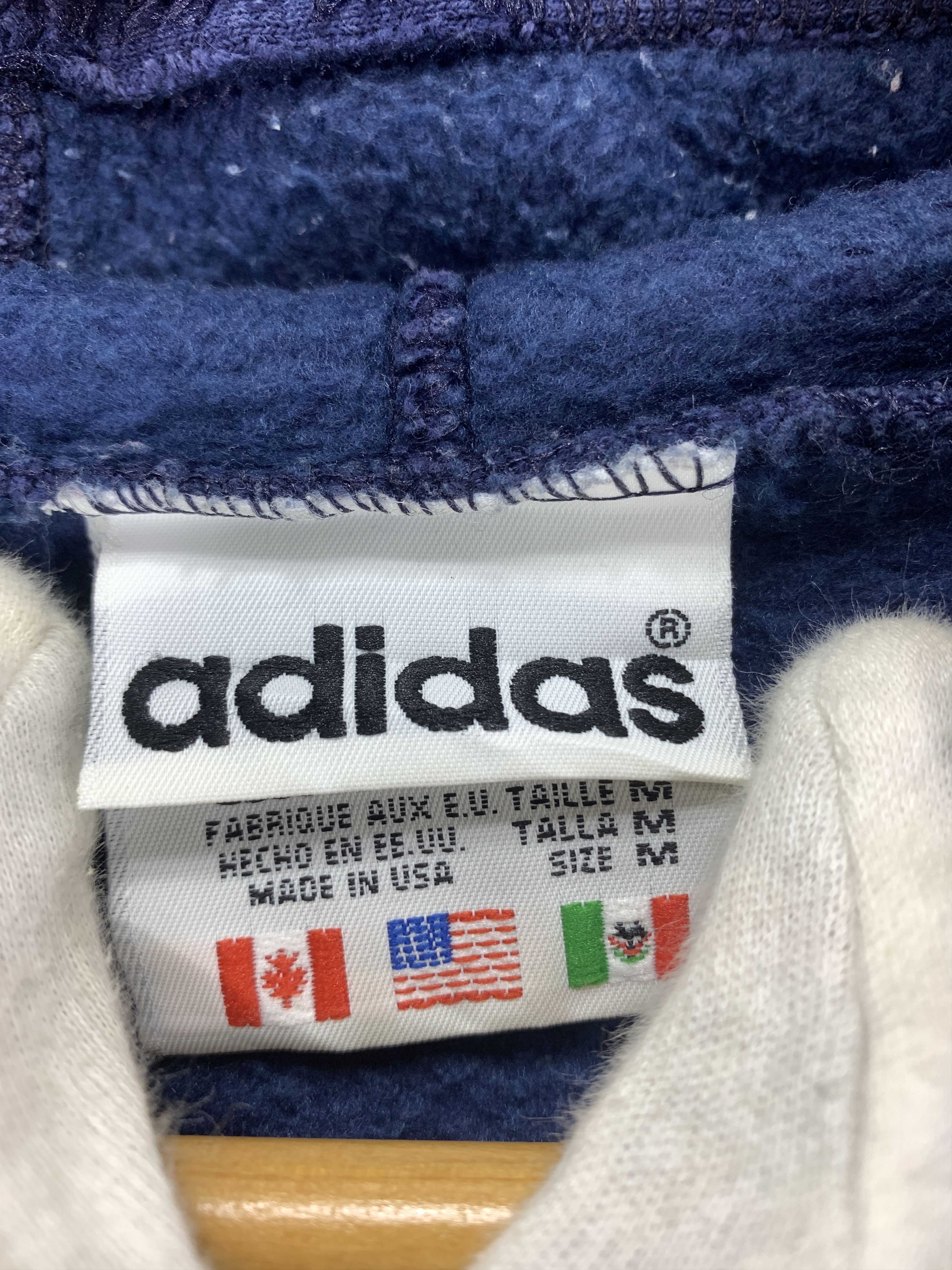Adidas 90s Vintage ADIDAS Hoodie Pullover #2147/18 Size US M / EU 48-50 / 2 - 12 Thumbnail