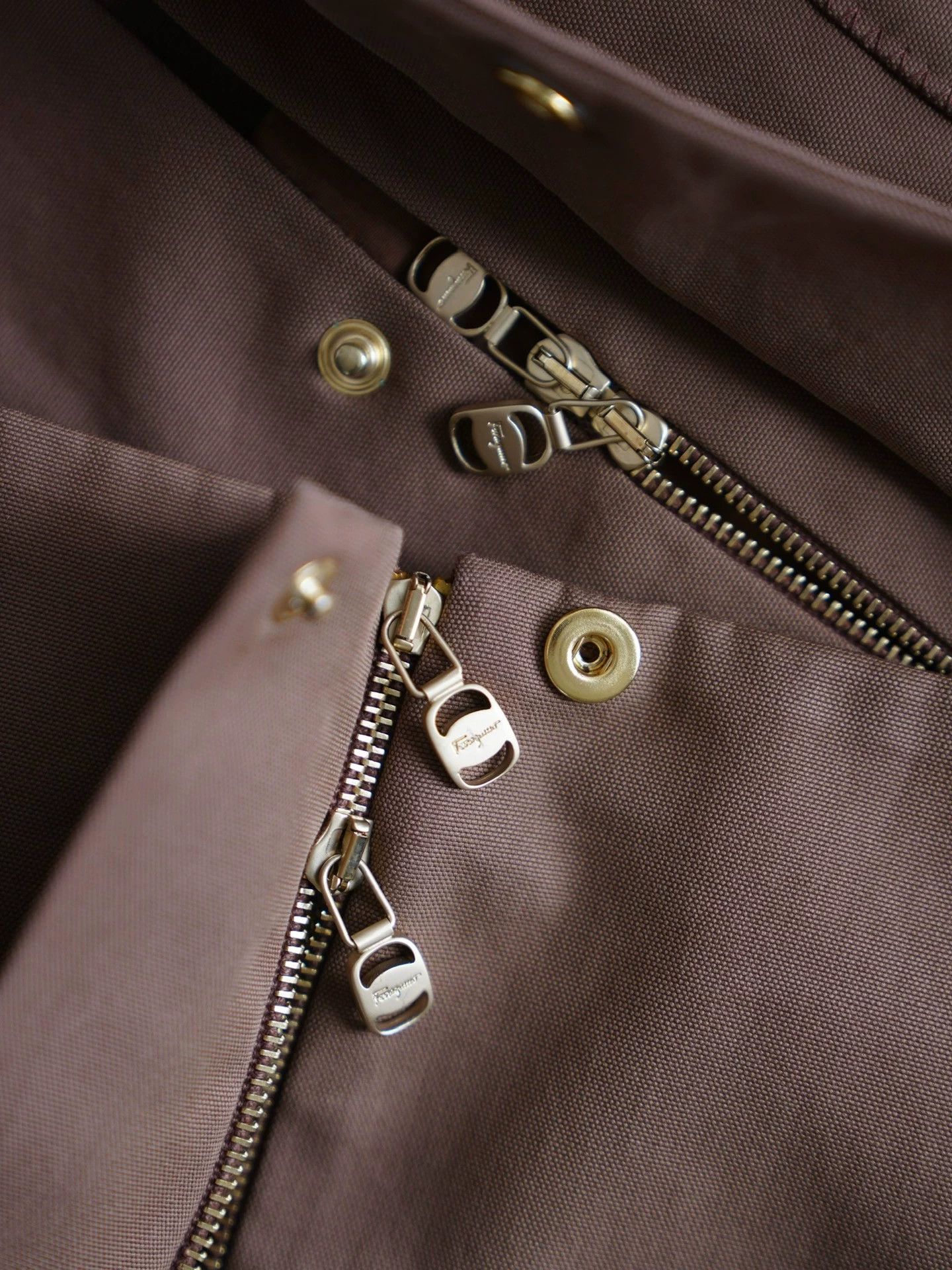 Salvatore Ferragamo Ferragamo Vintage Cotton Canvas Light Brown Suit Skirt Set Size M / US 6-8 / IT 42-44 - 4 Thumbnail