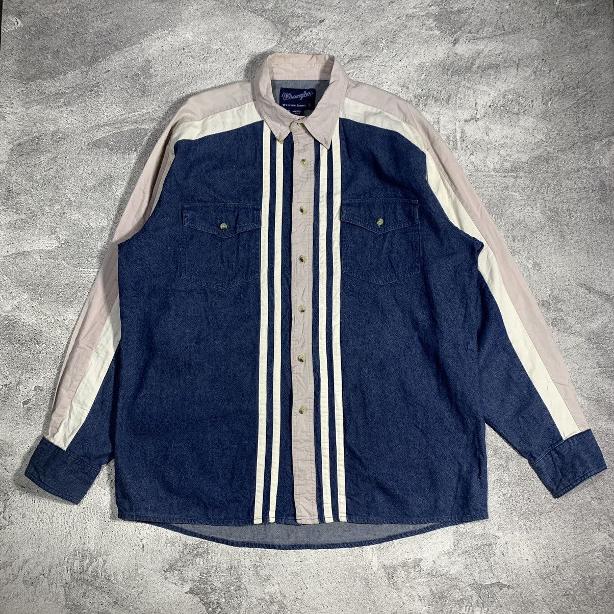 Wrangler VINTAGE WRANGLER DENIM BUTTON UP SHIRT Size US L / EU 52-54 / 3 - 2 Thumbnail