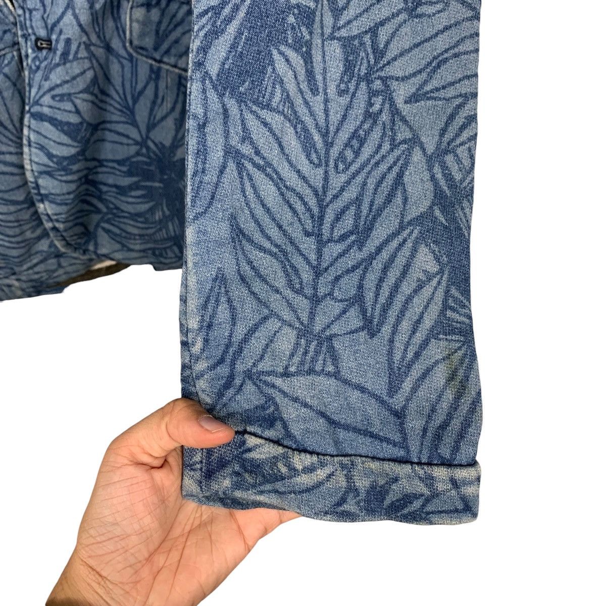 Japanese Brand AZUL Leaf Print Unconstructed Blazer Casual Wear #2772-C125 Size US XL / EU 56 / 4 - 7 Thumbnail