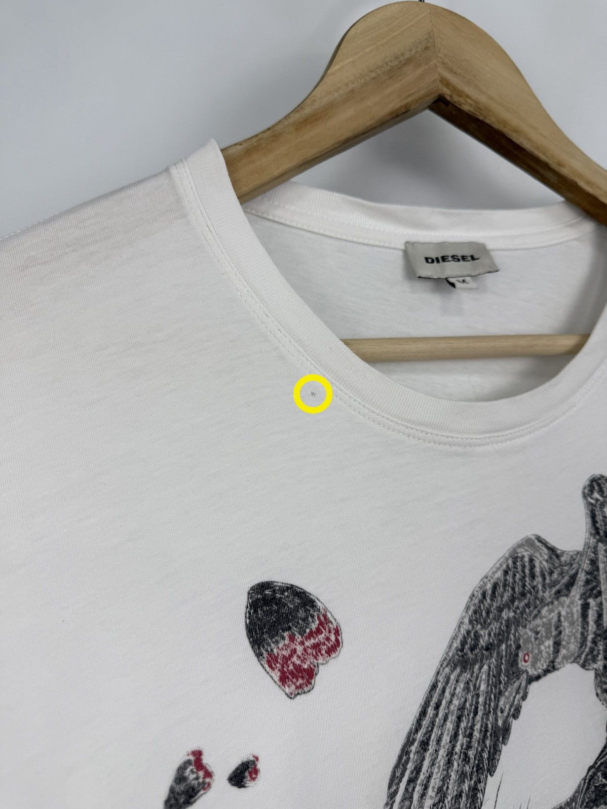 Diesel 🇺🇸💀🐦‍⬛ Y2K Diesel Skull Crow T-Shirt Retro Rare Size US M / EU 48-50 / 2 - 11 Thumbnail
