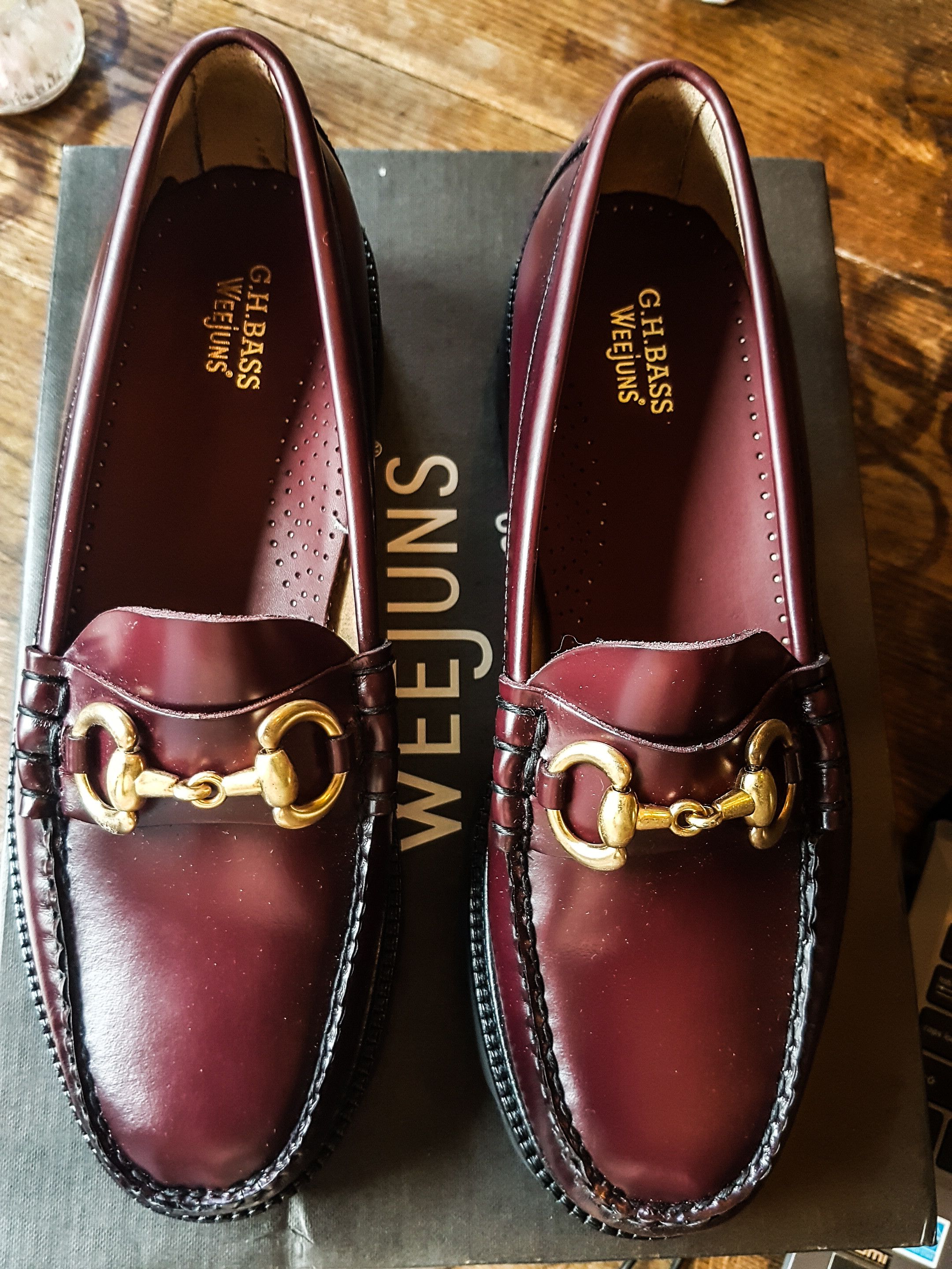 G.H. Bass & Co. Wine Red Chunky Loafers Size US 9.5 / EU 42-43 - 3 Thumbnail