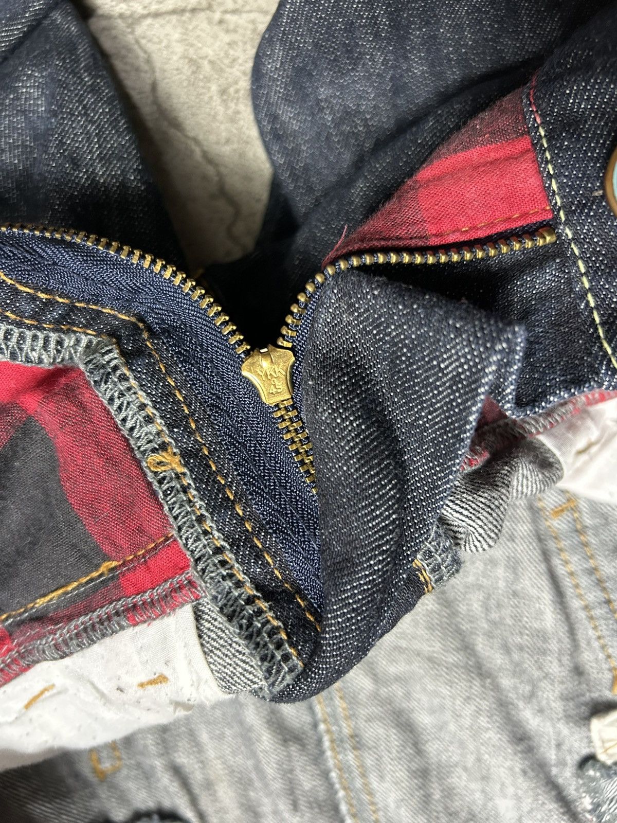 Japanese Brand Sorridere Double Waist Big Logo Denim Jeans Kapital Style Size US 36 / EU 52 - 12 Thumbnail