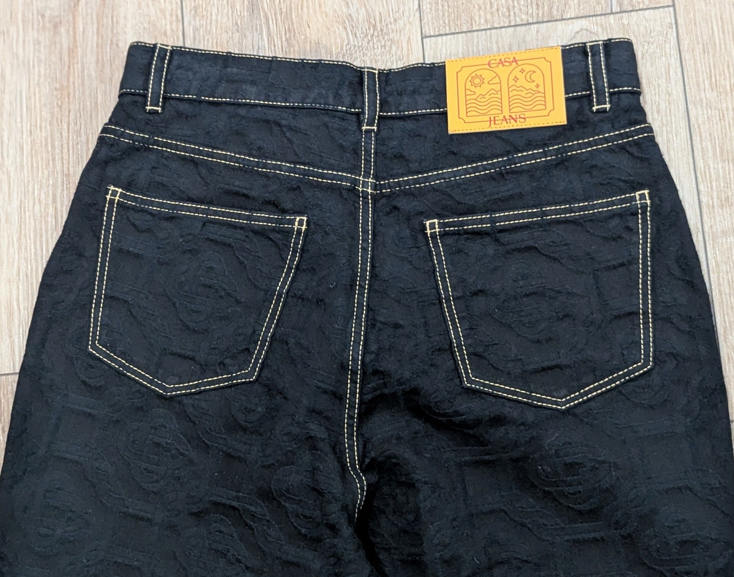 Casablanca CASABLANCA Jacquard Straight Leg Denim Jeans Black 30 Size US 30 / EU 46 - 5 Thumbnail