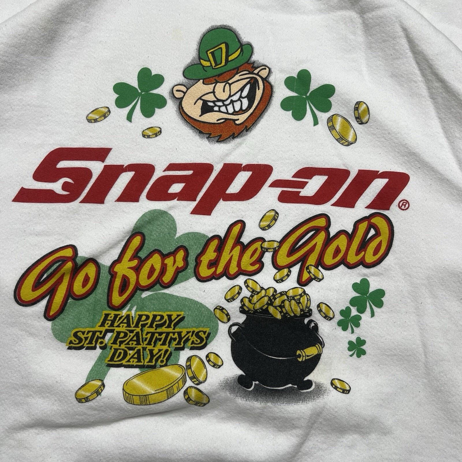 Vintage Vintage Snap On For The Gold St Patrick’s Day Sweatshirt XL Size US XL / EU 56 / 4 - 2 Thumbnail