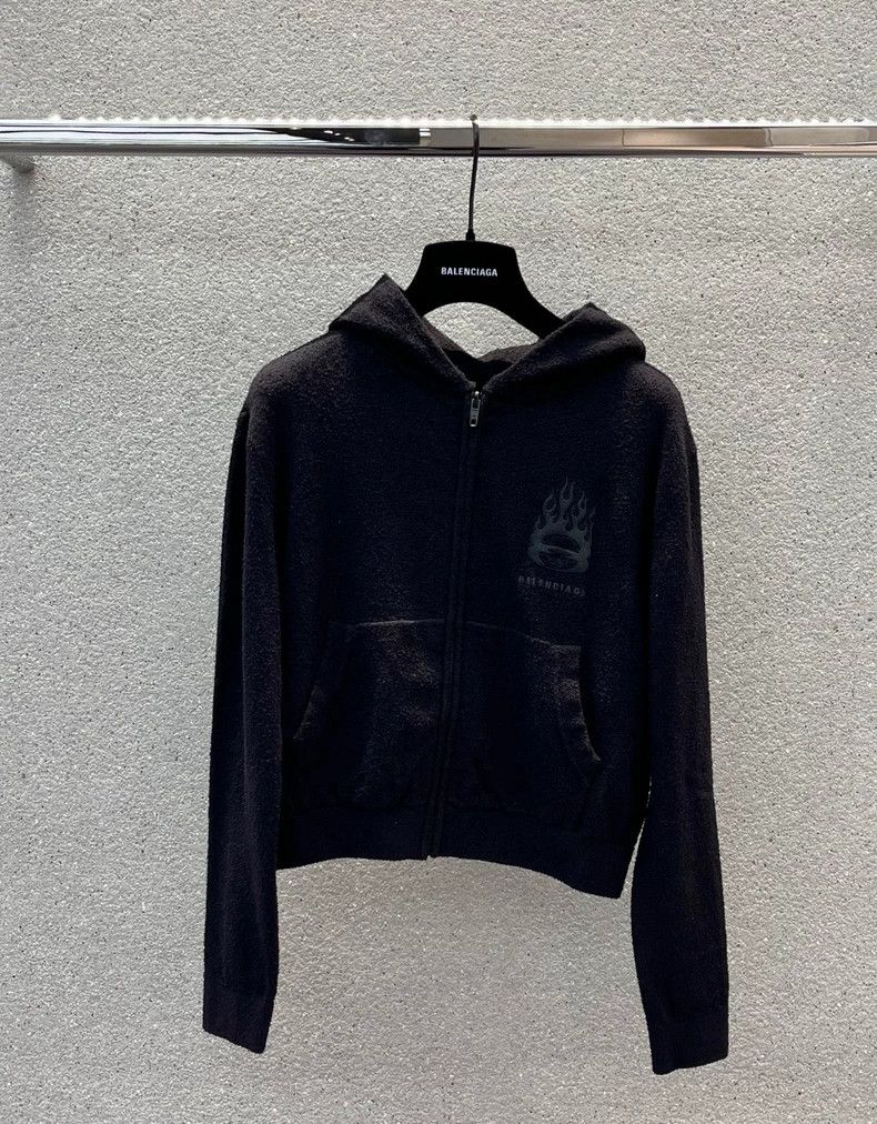 Balenciaga Balenciaga Flame loop Terry towel zipper hooded hoodie jac Size US L / EU 52-54 / 3 - 2 Thumbnail