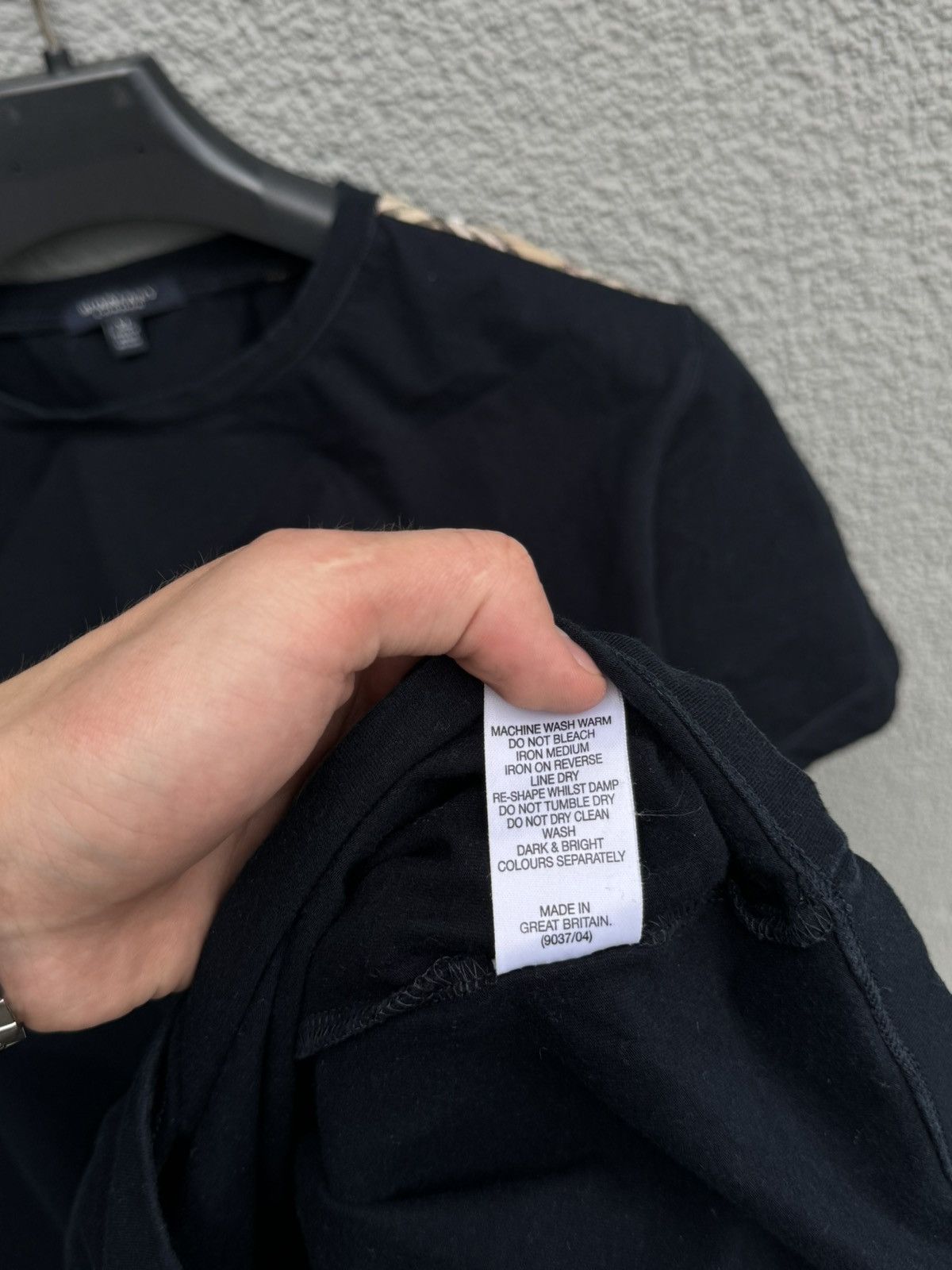 Burberry Burberry London T-shirt Check Navy Size US L / EU 52-54 / 3 - 8 Thumbnail