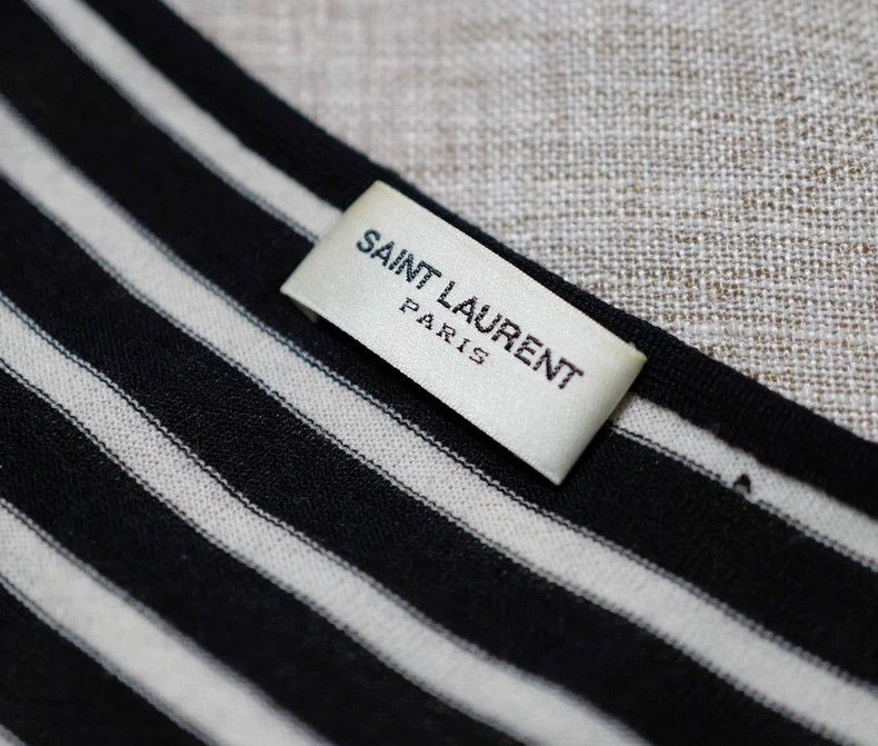 Saint Laurent Paris Saint Laurent Paris Black and white striped Merino worsted Size S / US 4 / IT 40 - 3 Thumbnail