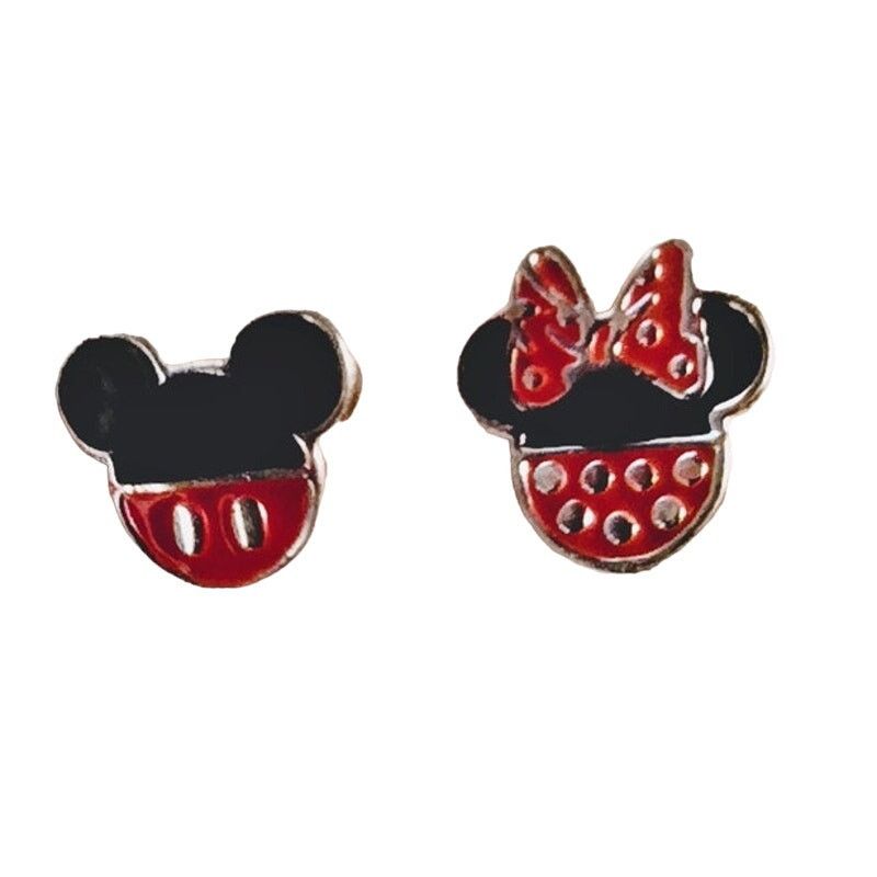 Disney Disney Minnie & Mickey Mouse Enamel Stud Earrings Size ONE SIZE - 1 Thumbnail